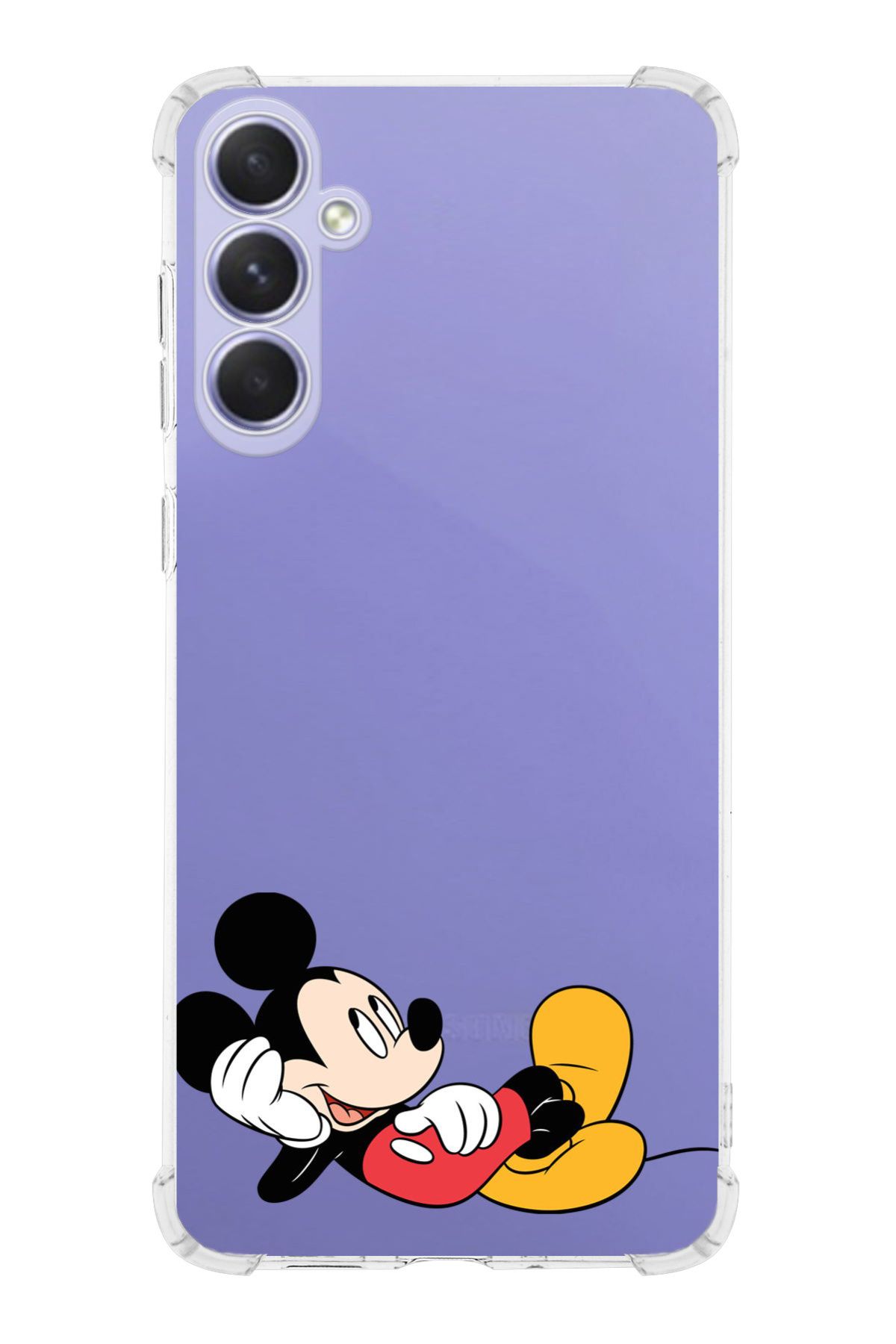 PrintiFy PrinriFy Samsung Galaxy A56 Uyumlu Mickey Mouse 6 Baskılı Şeffaf Köşe Korumalı Antişok Kılıf