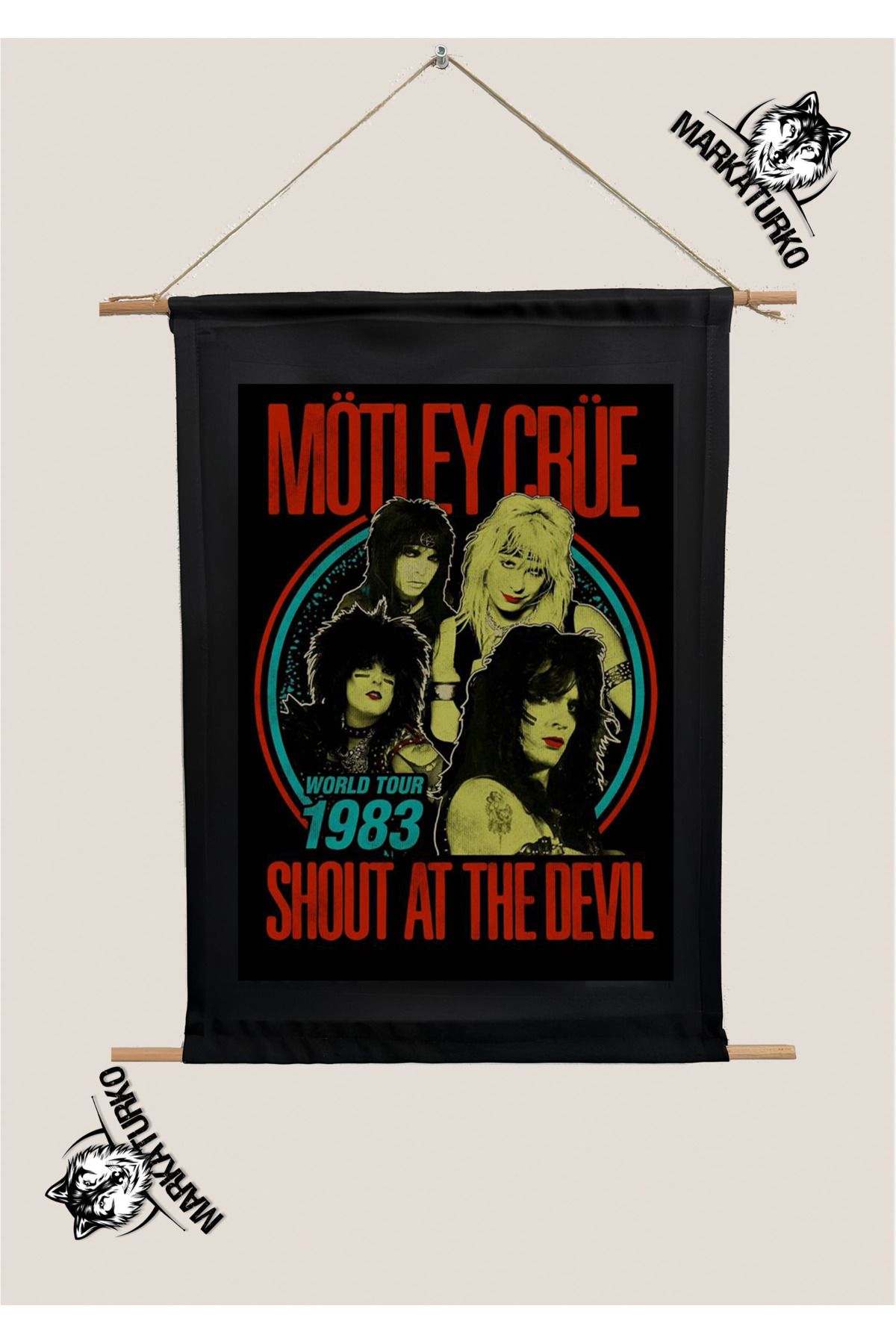 MarkaTurko MÖTLEY CRÜE POSTER ÖZEL TASARIM SÜBLİMASYON BASKI TABLO 1976-13