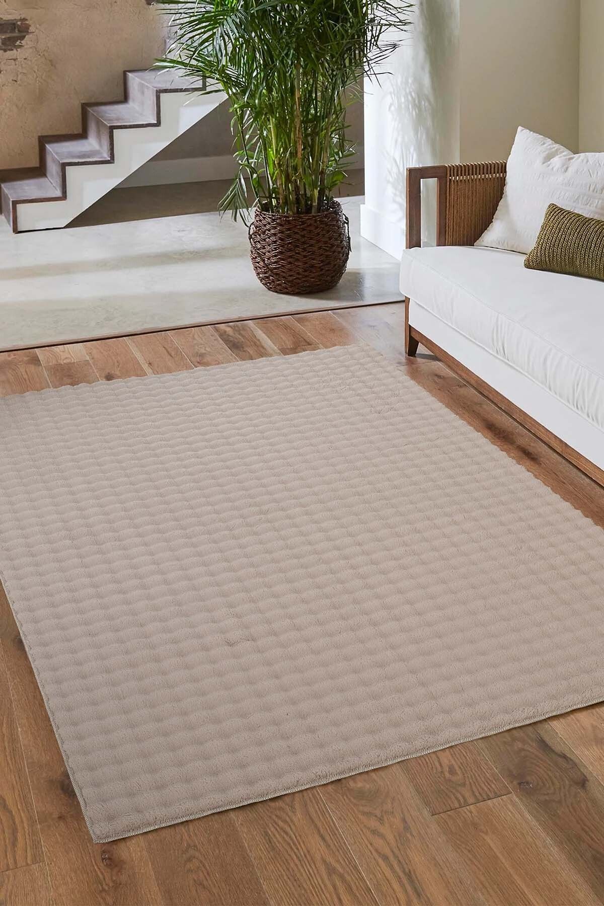 tropikal home Bubble Puffy Post Peluş Halı Yolluk Kaymaz Taban Yıkanabilir Pofuduk Oturma Salon Çocuk Odası Gri