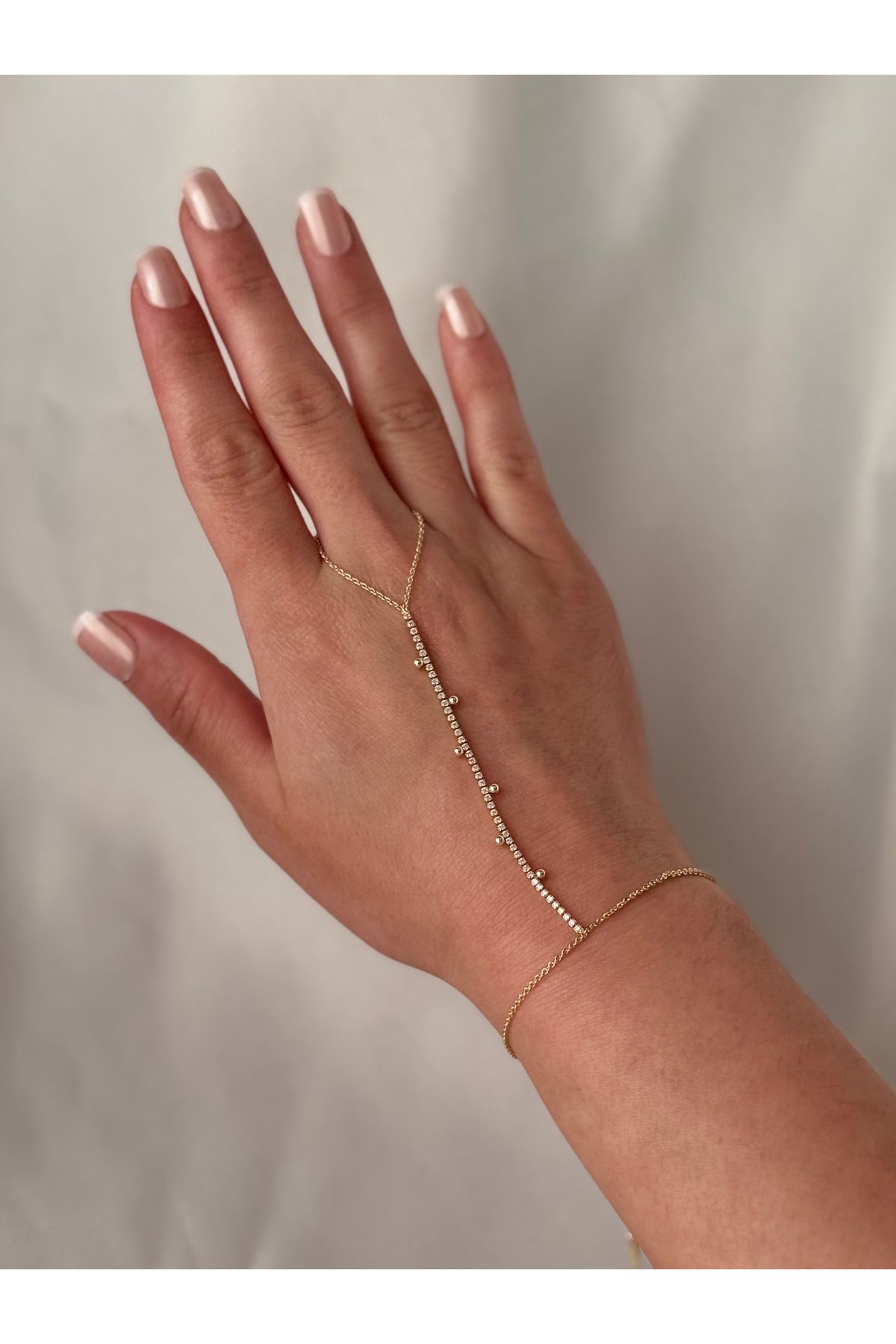 FASHİON JEWELRY Gold su yolu El zinciri- Şahmeran