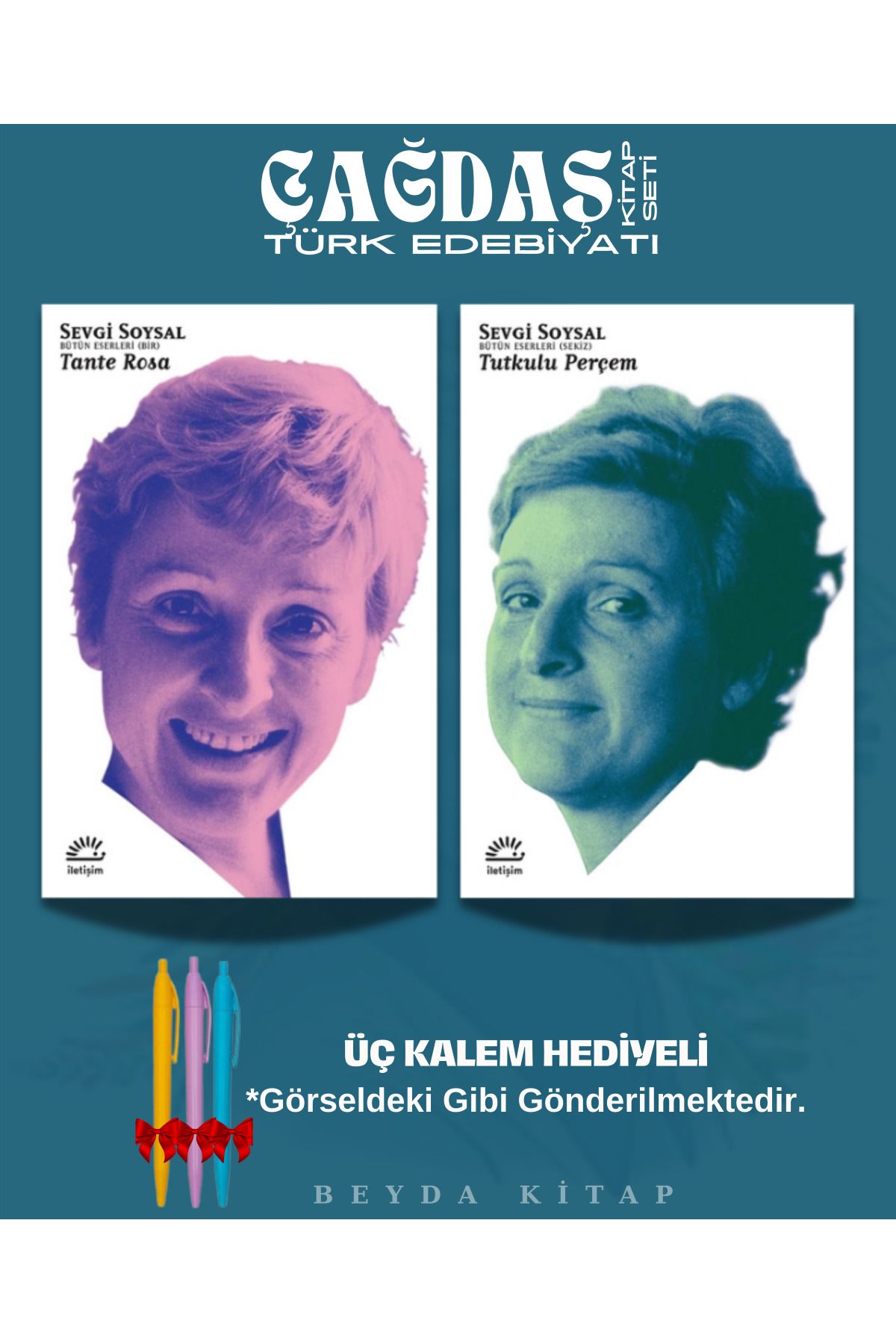 İletişim Yayınları Tante Rosa - Tutkulu Perçem - Sevgi Soysal - Kitap Seti - Kalem Hediyeli, SVGSYL