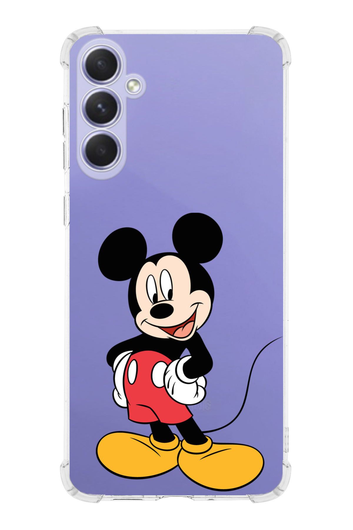 PrintiFy PrinriFy Samsung Galaxy A56 Uyumlu Mickey Mouse 5 Baskılı Şeffaf Köşe Korumalı Antişok Kılıf