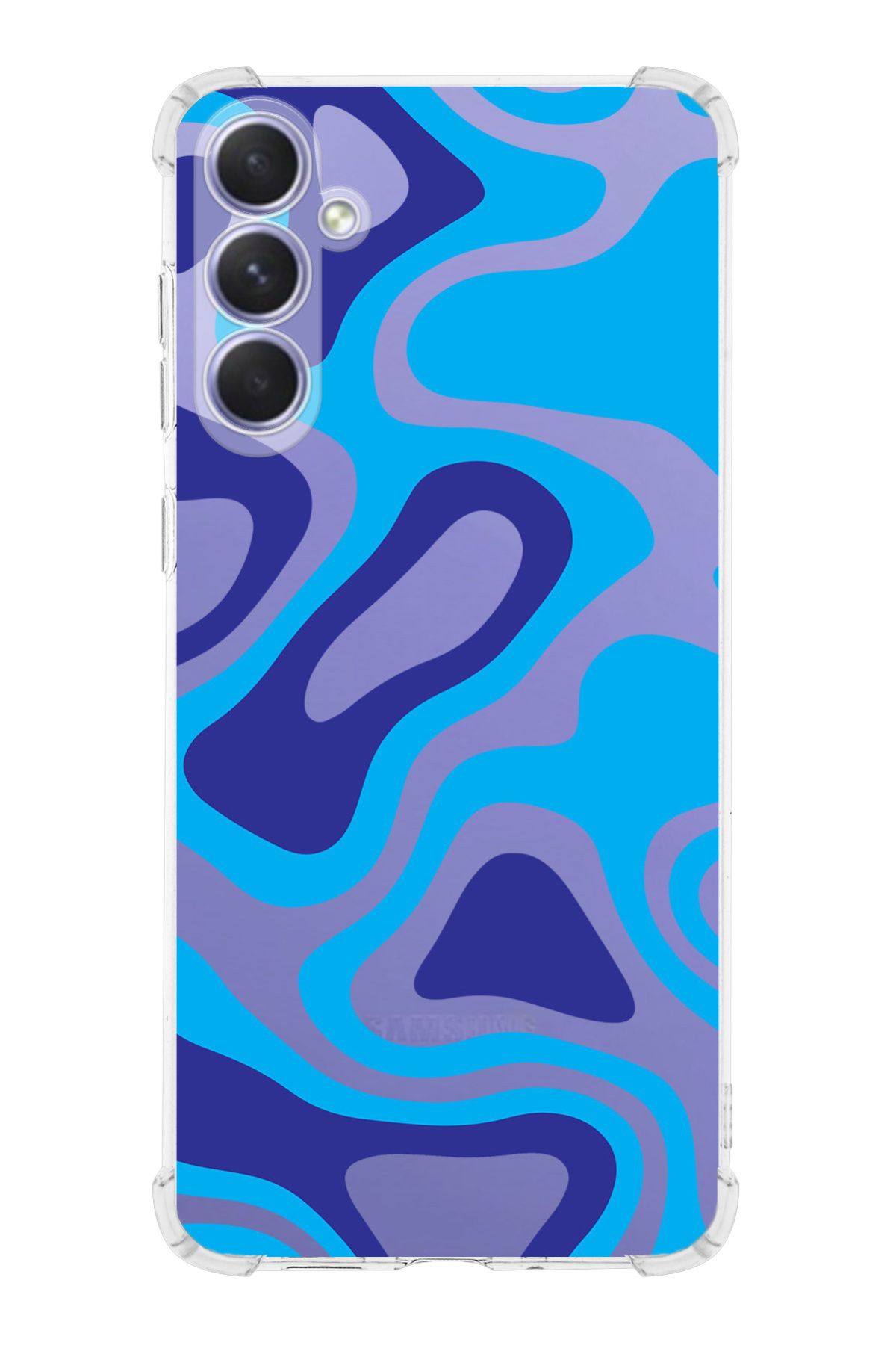 PrintiFy PrinriFy Samsung Galaxy A56 Uyumlu Renkli Desen 3 Baskılı Şeffaf Köşe Korumalı Antişok Kılıf
