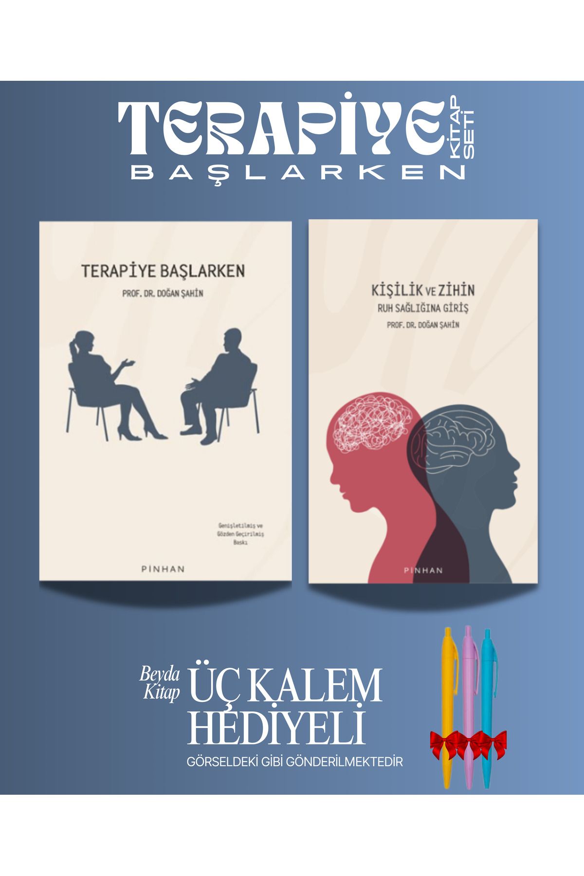 Pinhan Yayıncılık Terapiye Başlarken - Kişilik ve Zihin - Doğan Şahin - Kalem Hediyeli - Kitap Seti
