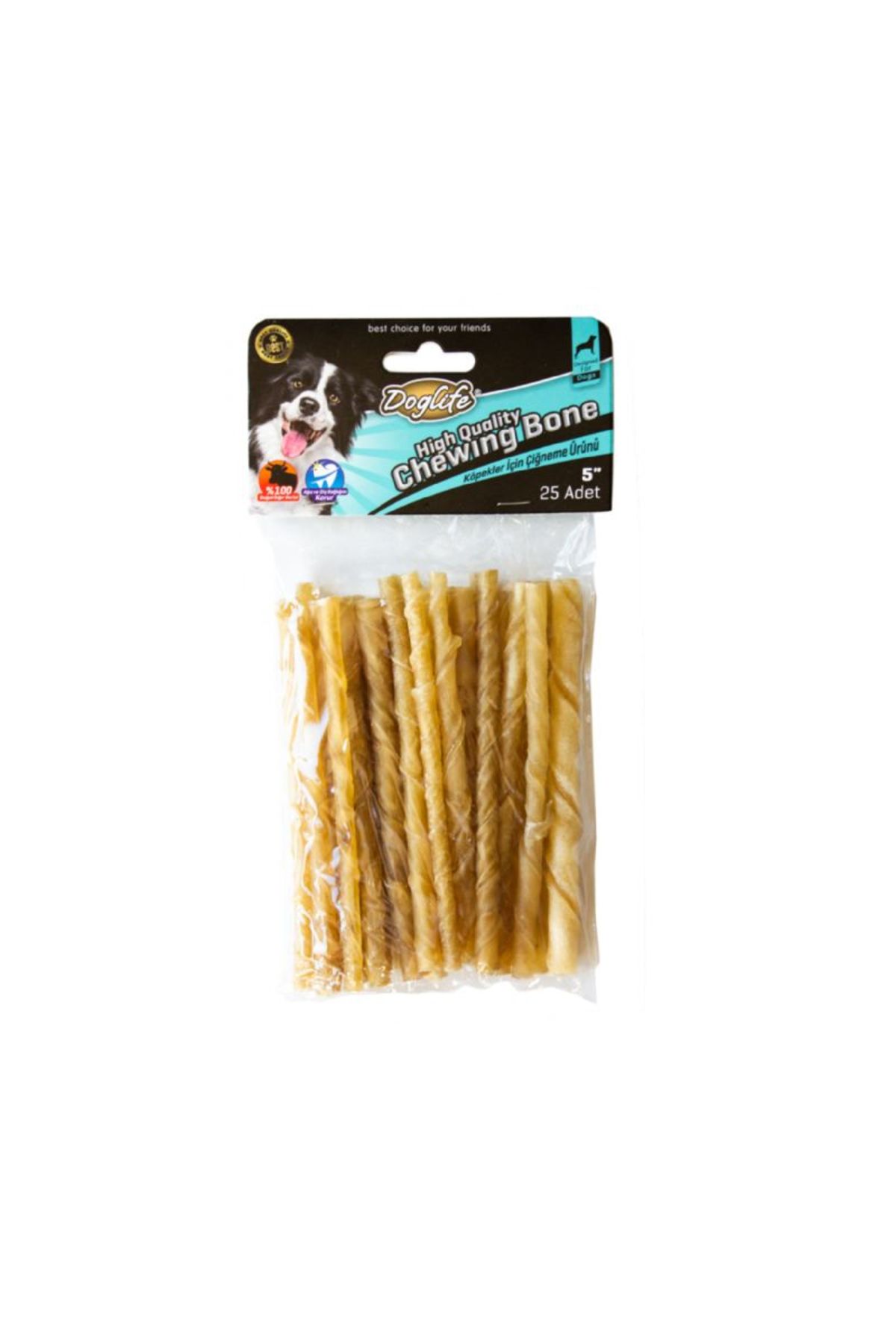 Doglife 202708 Doglife Burgu Çubuk Naturel 5-6 Gr 25 Adet