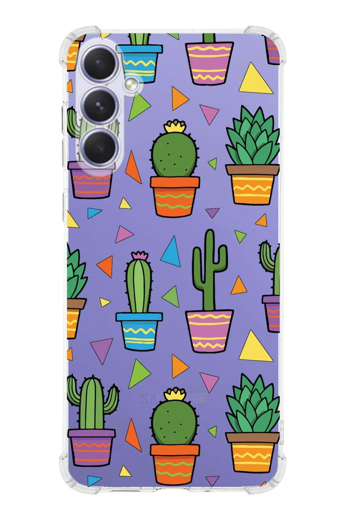 PrintiFy PrinriFy Samsung Galaxy A56 Uyumlu Water Color 4 Baskılı Şeffaf Köşe Korumalı Antişok Kılıf
