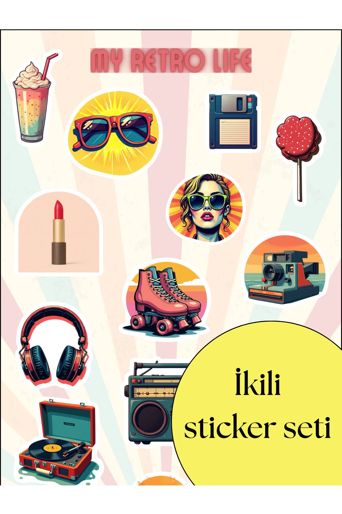 nostpost Bullet Journal Retro Sticker-my Retro Life