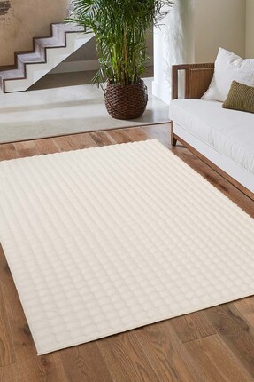 tropikal home Bubble Puffy Post Peluş Kesme Halı Yolluk Kaymaz Taban Yıkanabi...