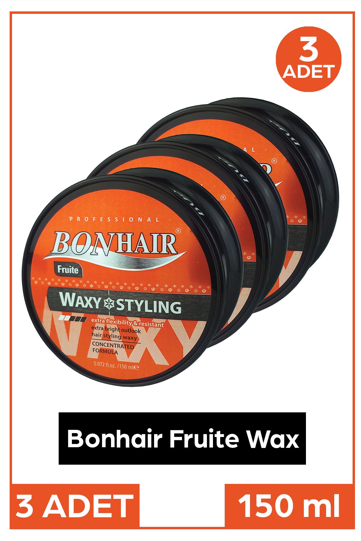 Bonhair Fruite Styling Wax 150 ml 3 Adet