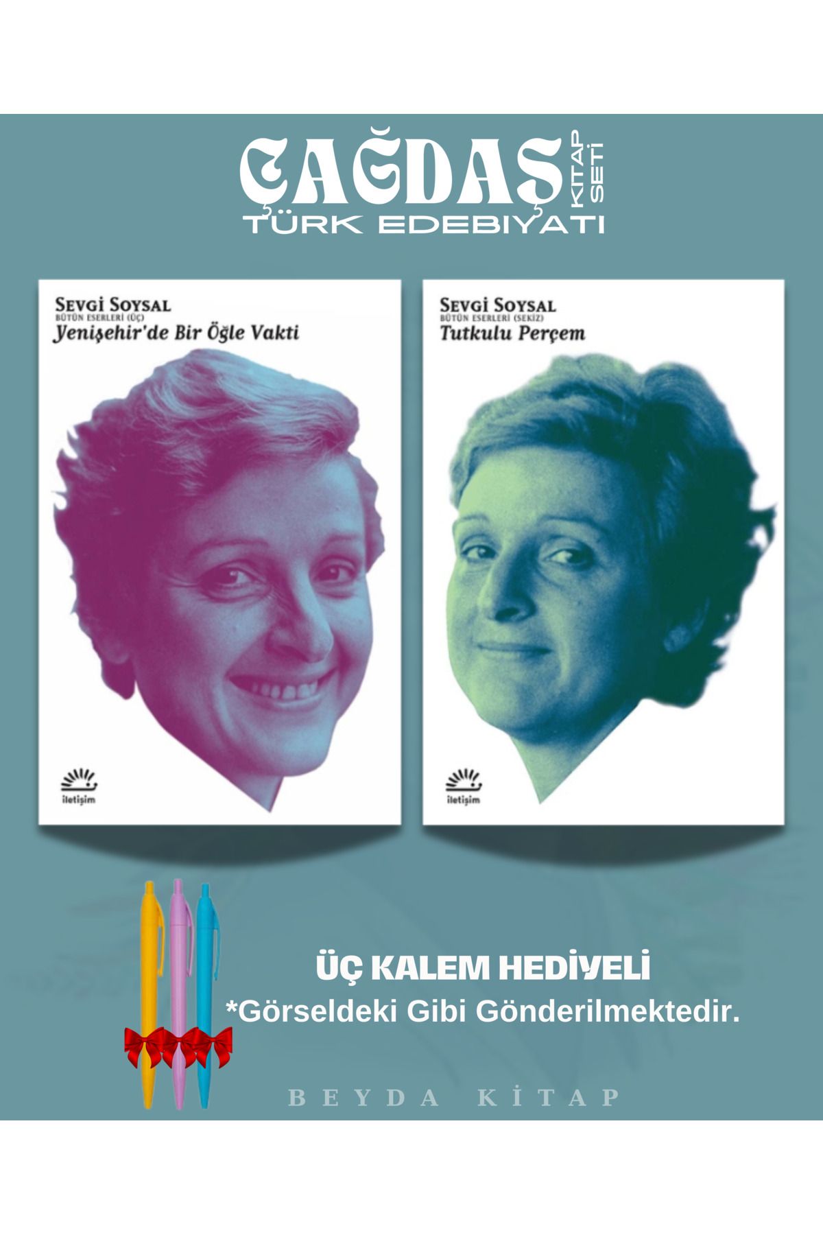 İletişim Yayınları Yenişehir'de Bir Öğle Vakti - Tutkulu Perçem - Sevgi Soysal - Kitap Seti - Kalem Hediyeli, SVGSYL