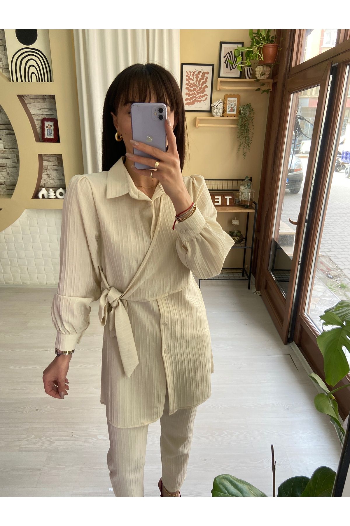 Sinemsi Butik BAĞLAMA DETAYLI ALT ÜST TAKIM