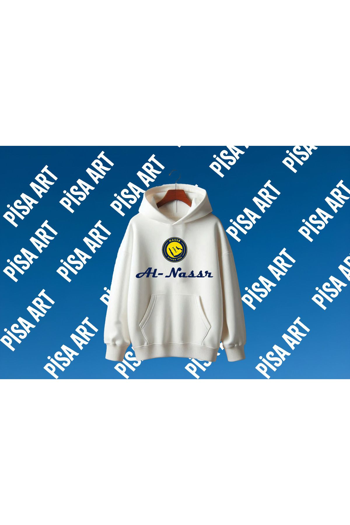 Pisa Art Al-Nassr Yeni Logo Ön Orta Yazılı Özel Tasarım Taraftar Sweatshirt
