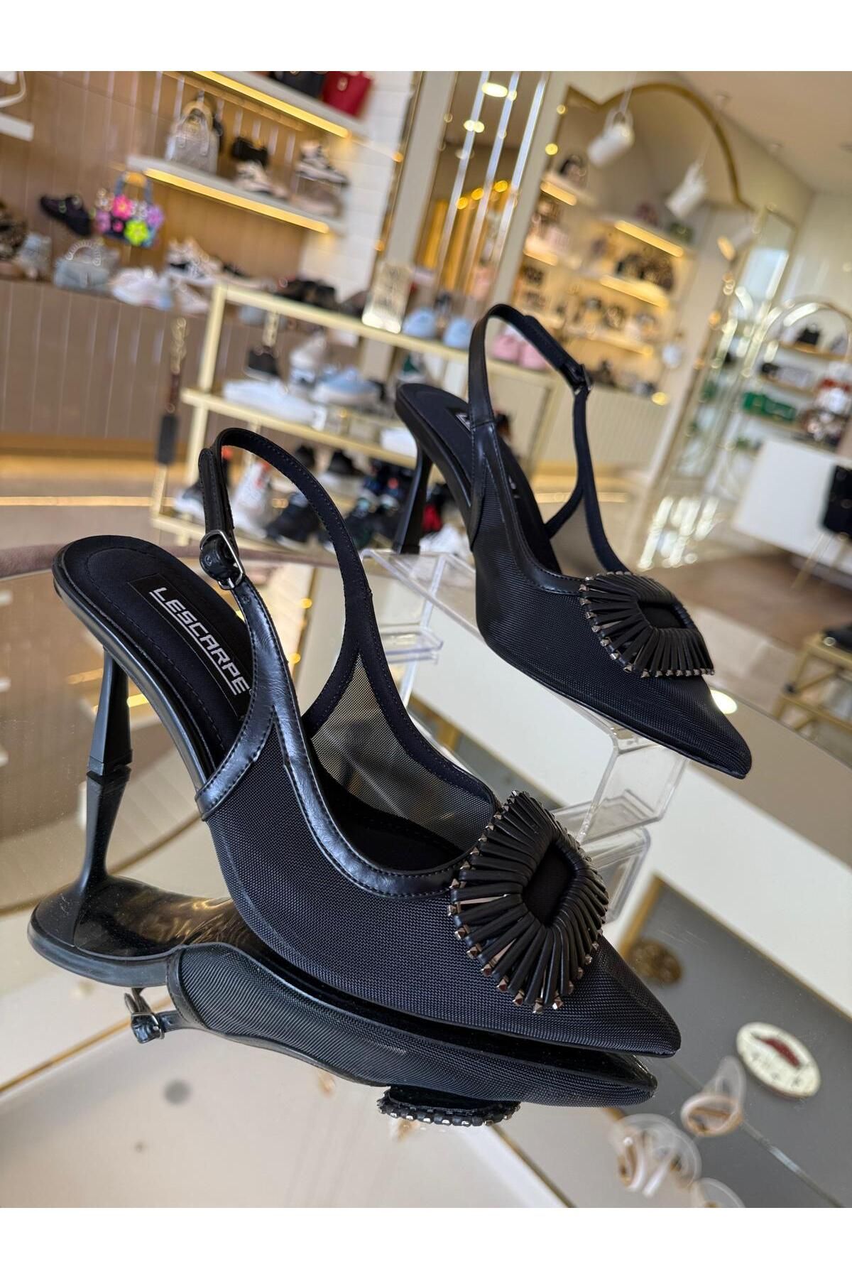 DUYGUSHOESBAG İthal Transparan Rahat Model Kadın Stiletto