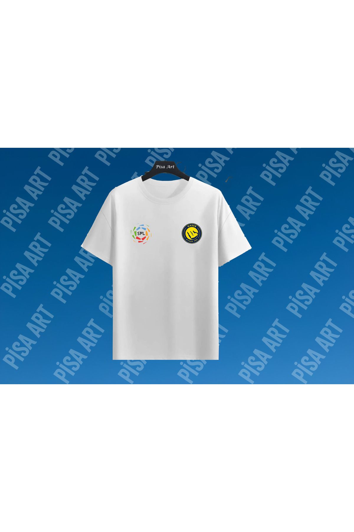 Pisa Art Al-Nassr Yeni Logo X Suudi Pro Ligi Özel Tasarım Taraftar T-Shirt
