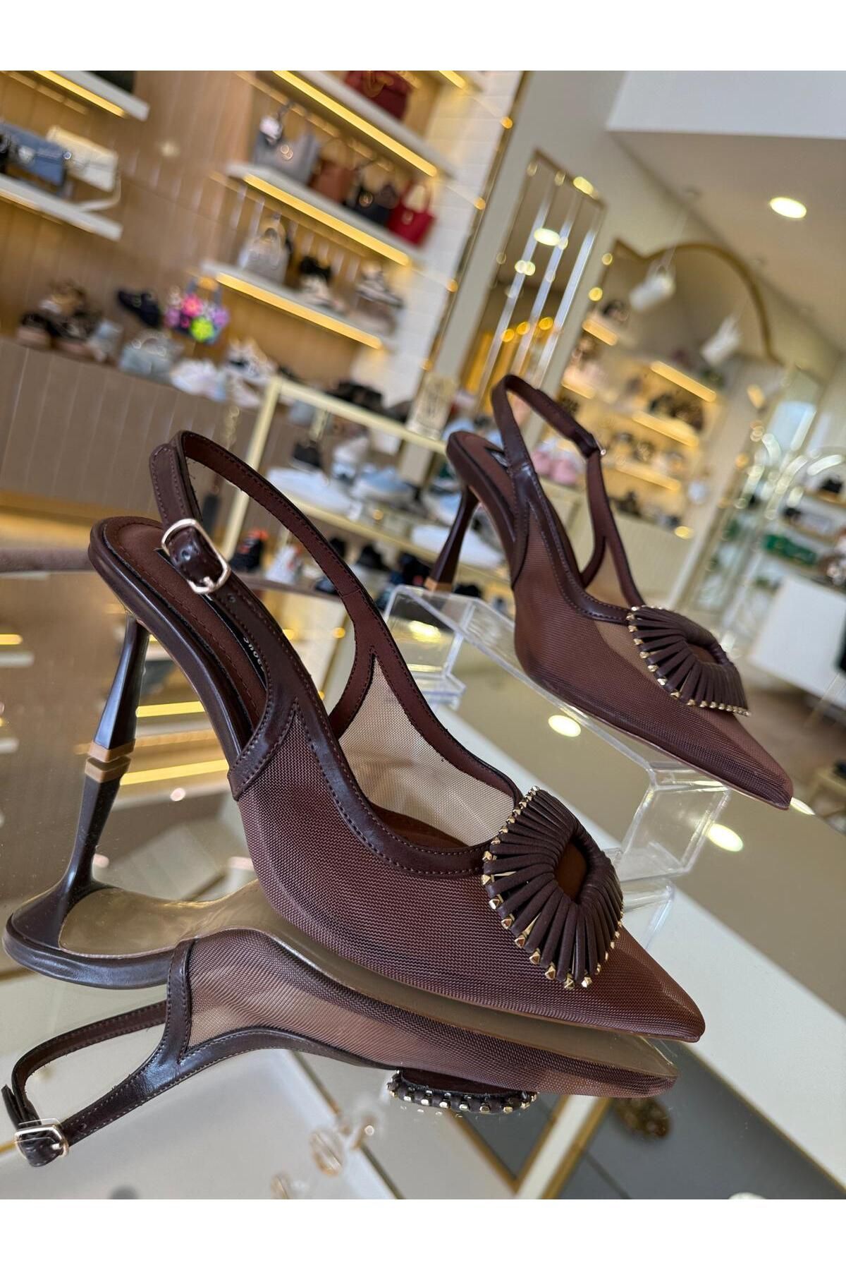 DUYGUSHOESBAG İthal Transparan Rahat Model Kadın Stiletto