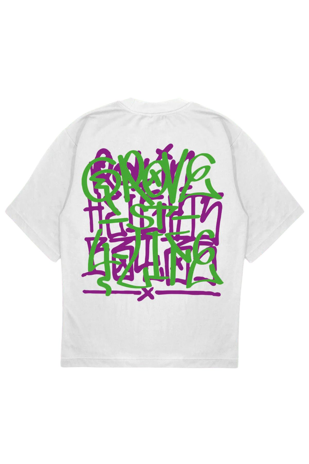 SVART WEAR GROVE STREET Baskılı T-Shirt OVERSIZE Tişört