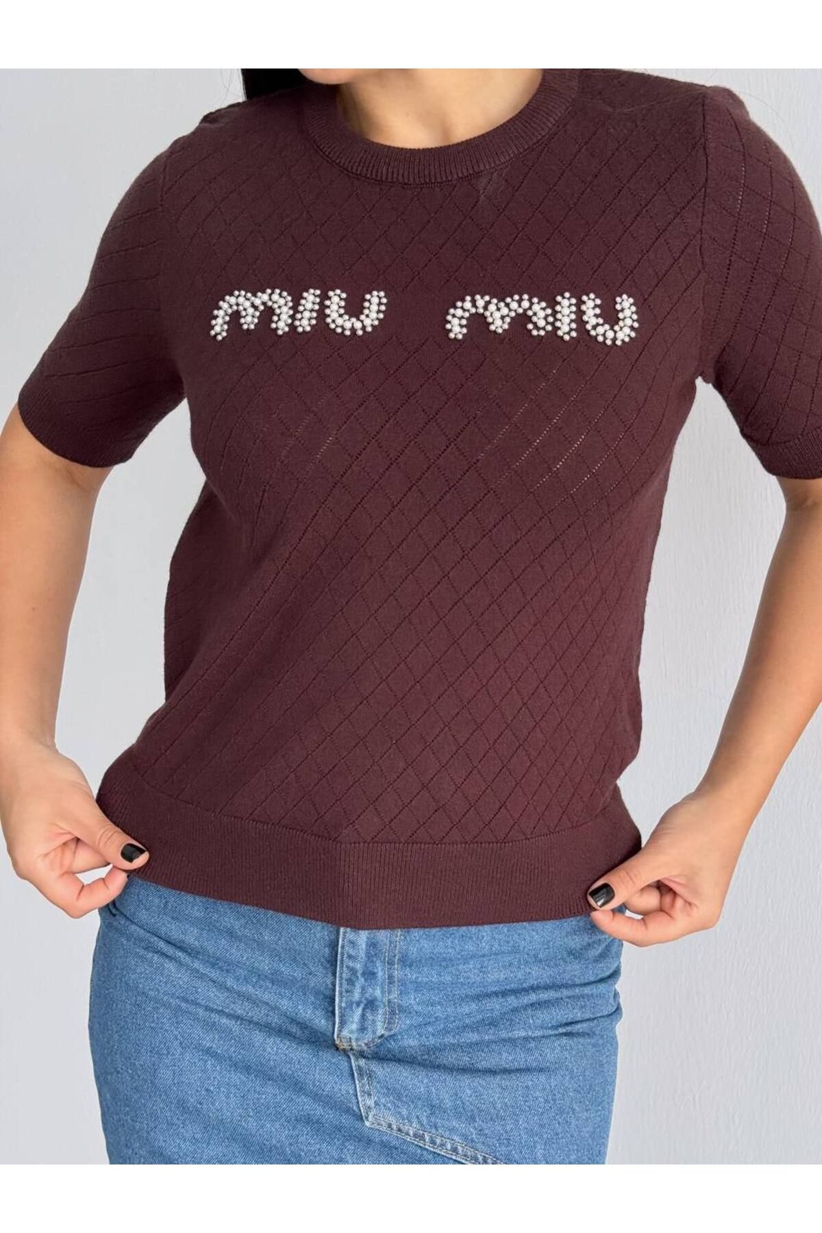 Abalı Yeni sezon triko taşlı bluz yumuşak, yazlık, modal, iplik
