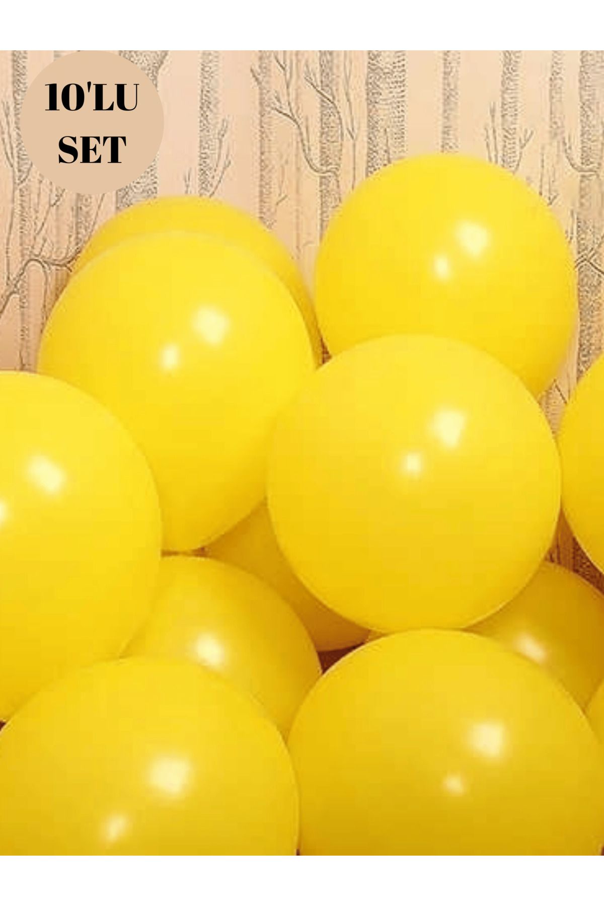Bunloon Pastel Sarı Balon – Yumuşak ve Neşeli Tonlu Parti Süsleme Balonu