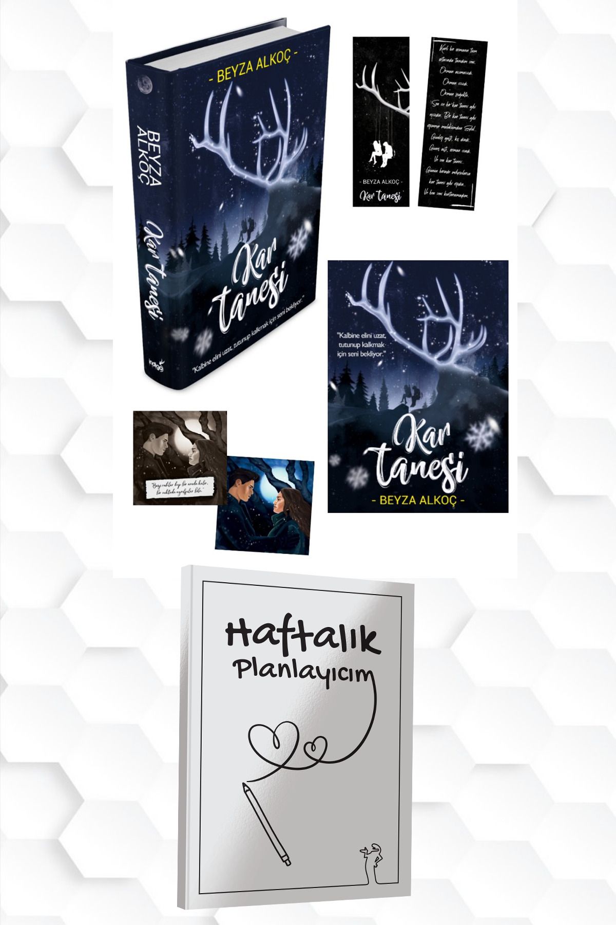 İndigo Kitap CİLTLİ-BEYZA ALKOÇ-KAR KÜRESİ+HAFTALIK PLANLAYICIM (52 HAFTA) HEDİYE