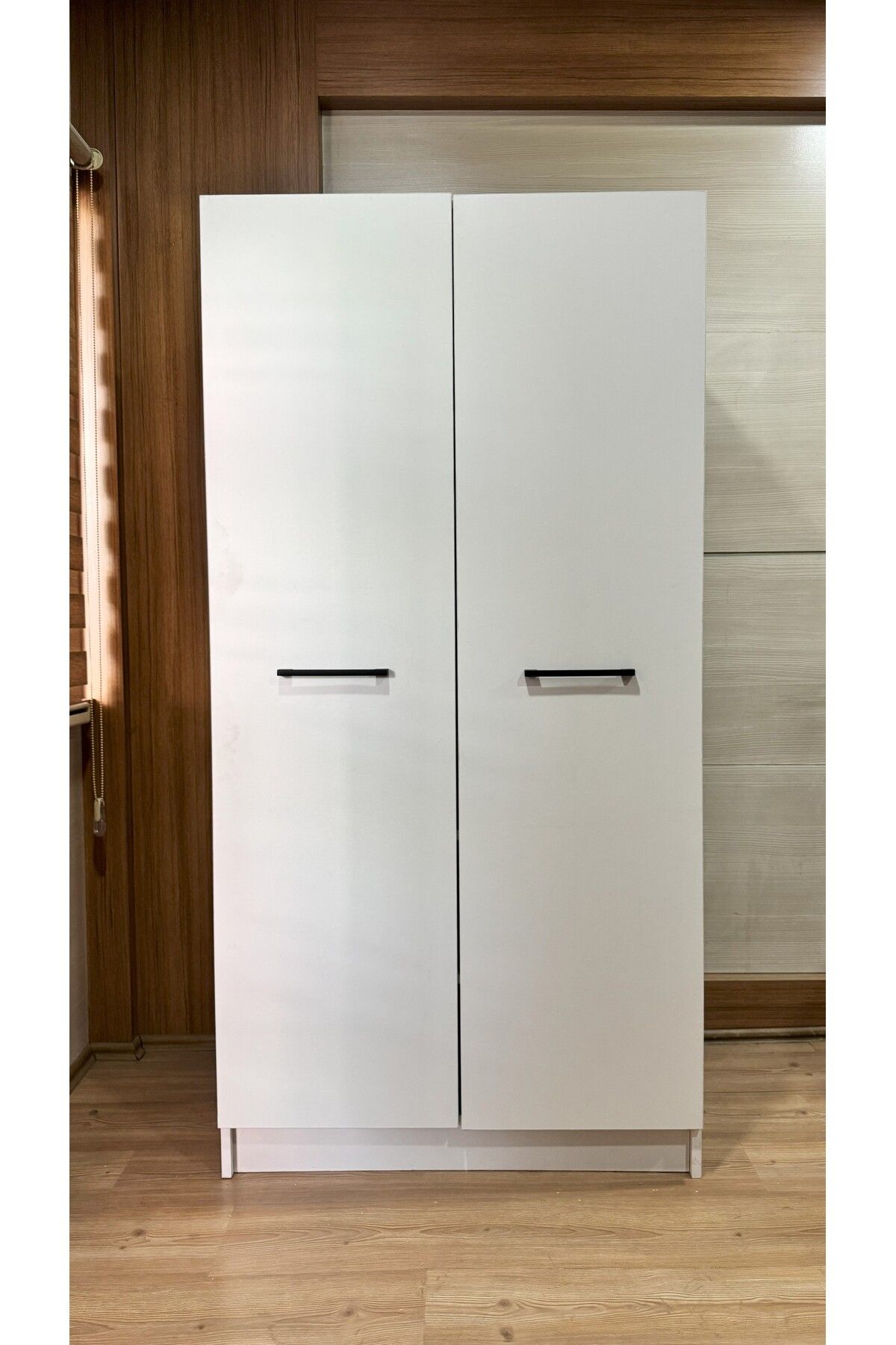 wode studio - LADİK - BEYAZ ÇİFT KAPAKLI GARDIROP 180-90-45 CM m