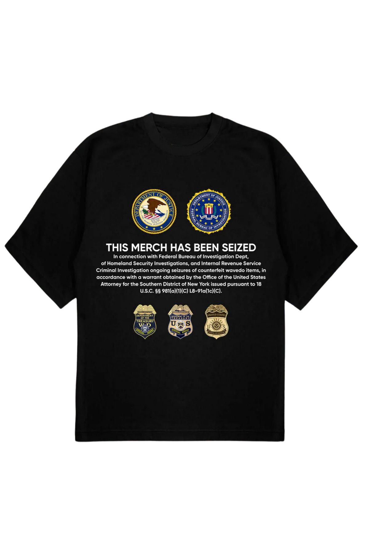 SVART WEAR SEIZED Baskılı T-Shirt OVERSIZE Tişört