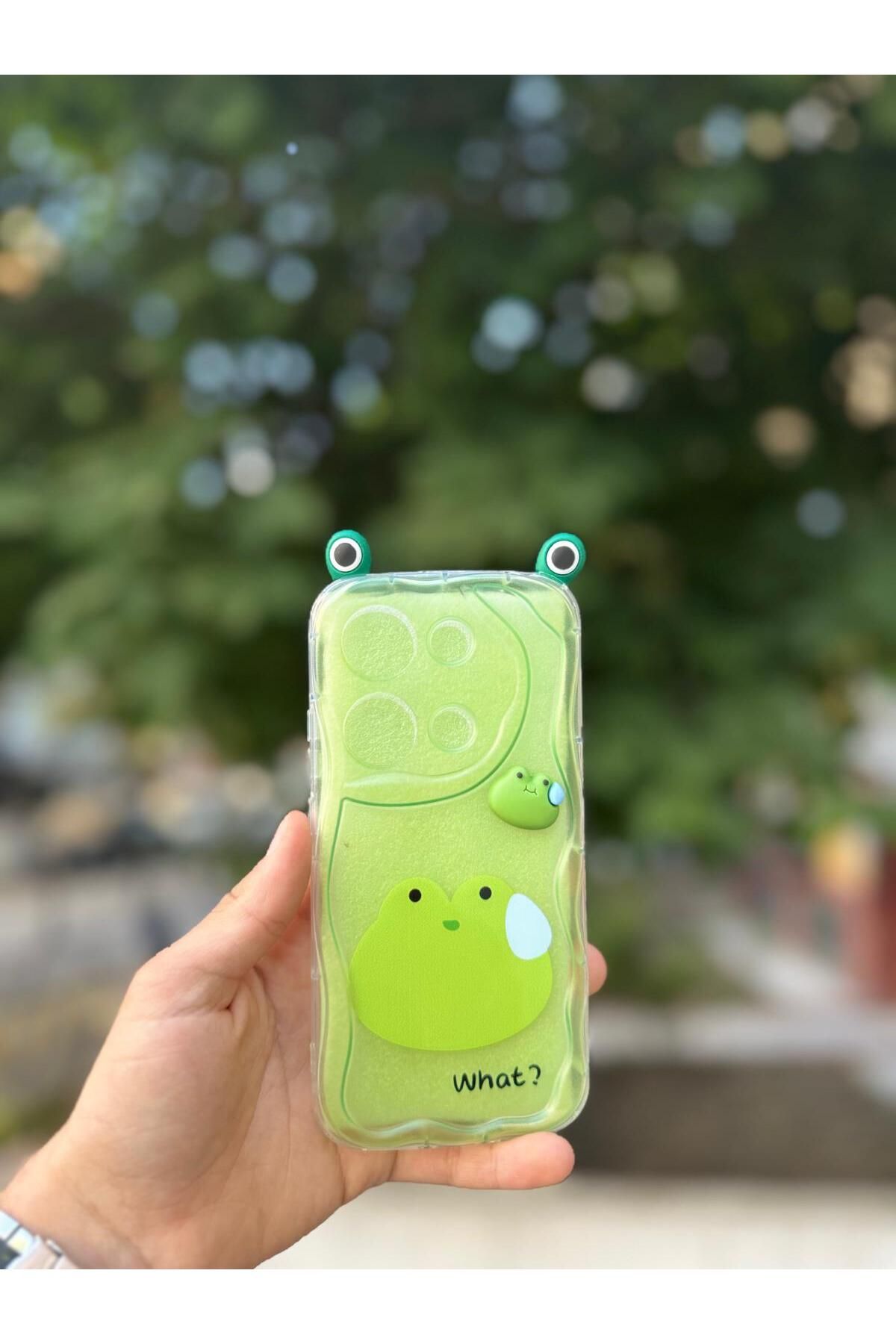 LioTech Xiaomi Redmi Note 13 Pro 4g Uyumlu Kurbağa Desenli Kulak Desenli Darbe Emici Özelliğe Sahip Kılıf