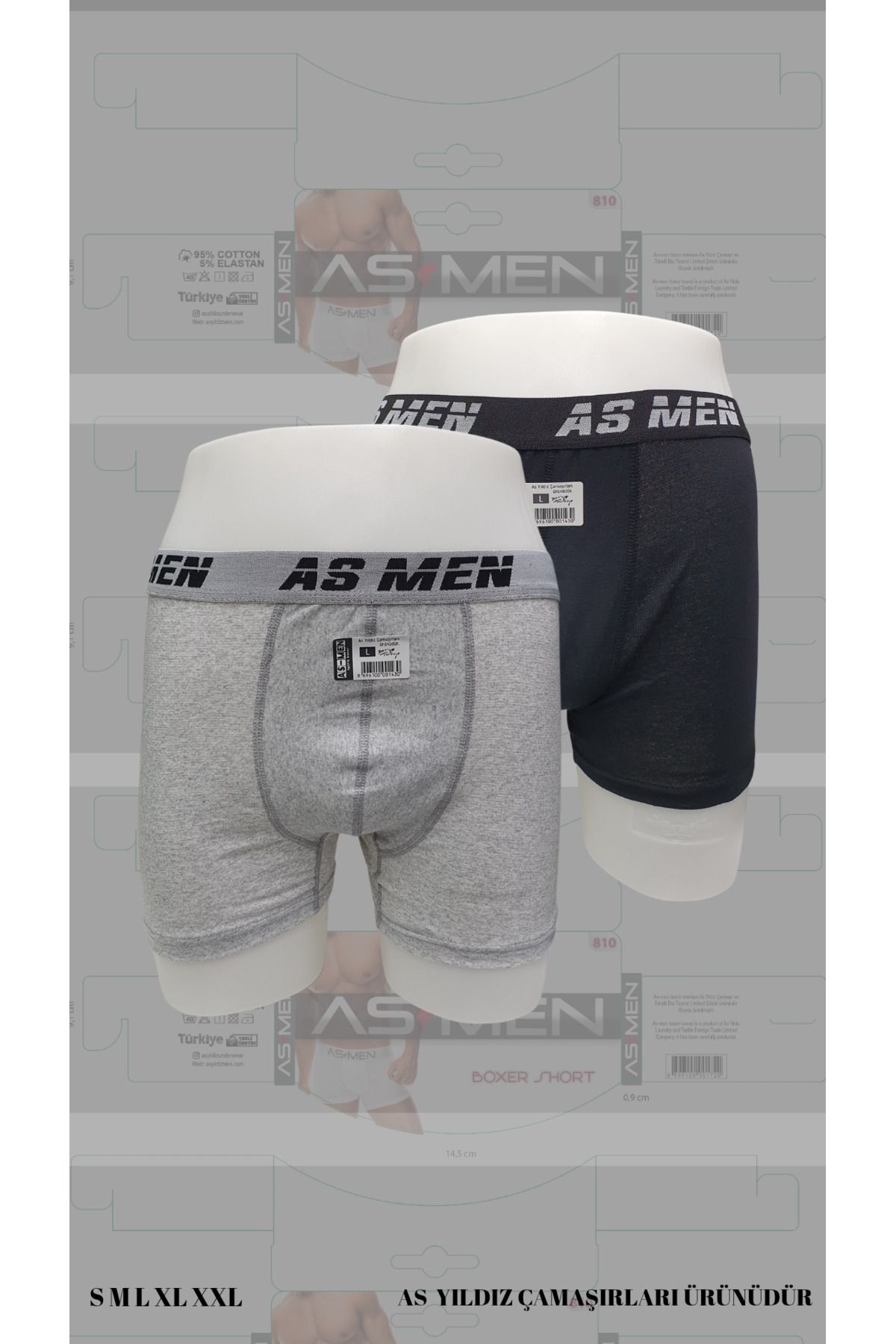 AS YILDIZ As-men Elasthane 6'lı Boxer