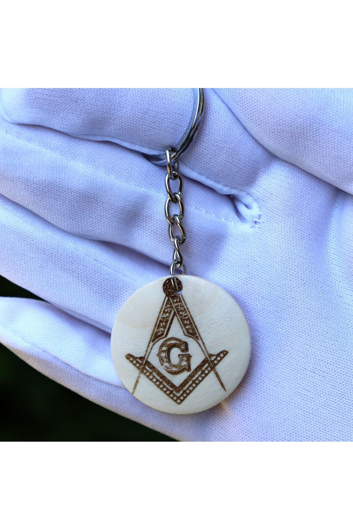 666 Mason Masonik V Gönye Pergel Sembol Anahtarlık İsim Yazılır Hediyelik Ahşap Oymalı El Yapımı Tahta
