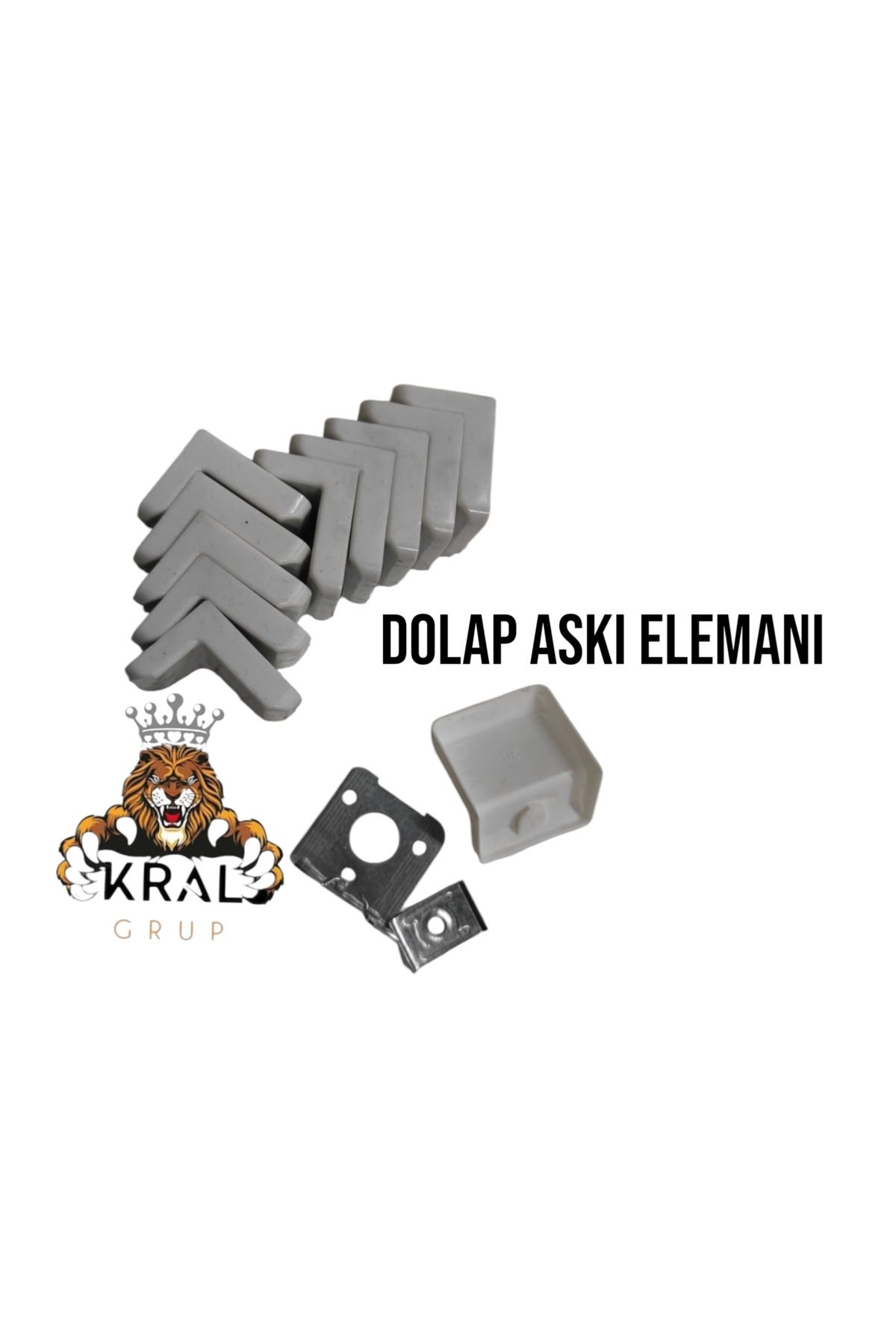 kral hırdavat UMUT ÇALIK Beyaz Dolap Askı Elemanı ''10 Adet ''