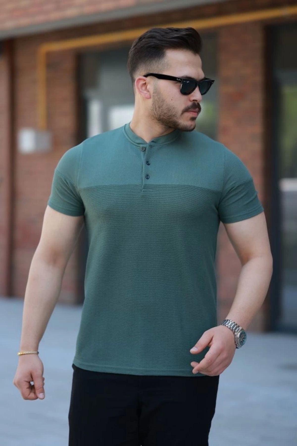 Silerra Erkek Hakim Yakalı Kısa Kollu Pamuklu T-shirt