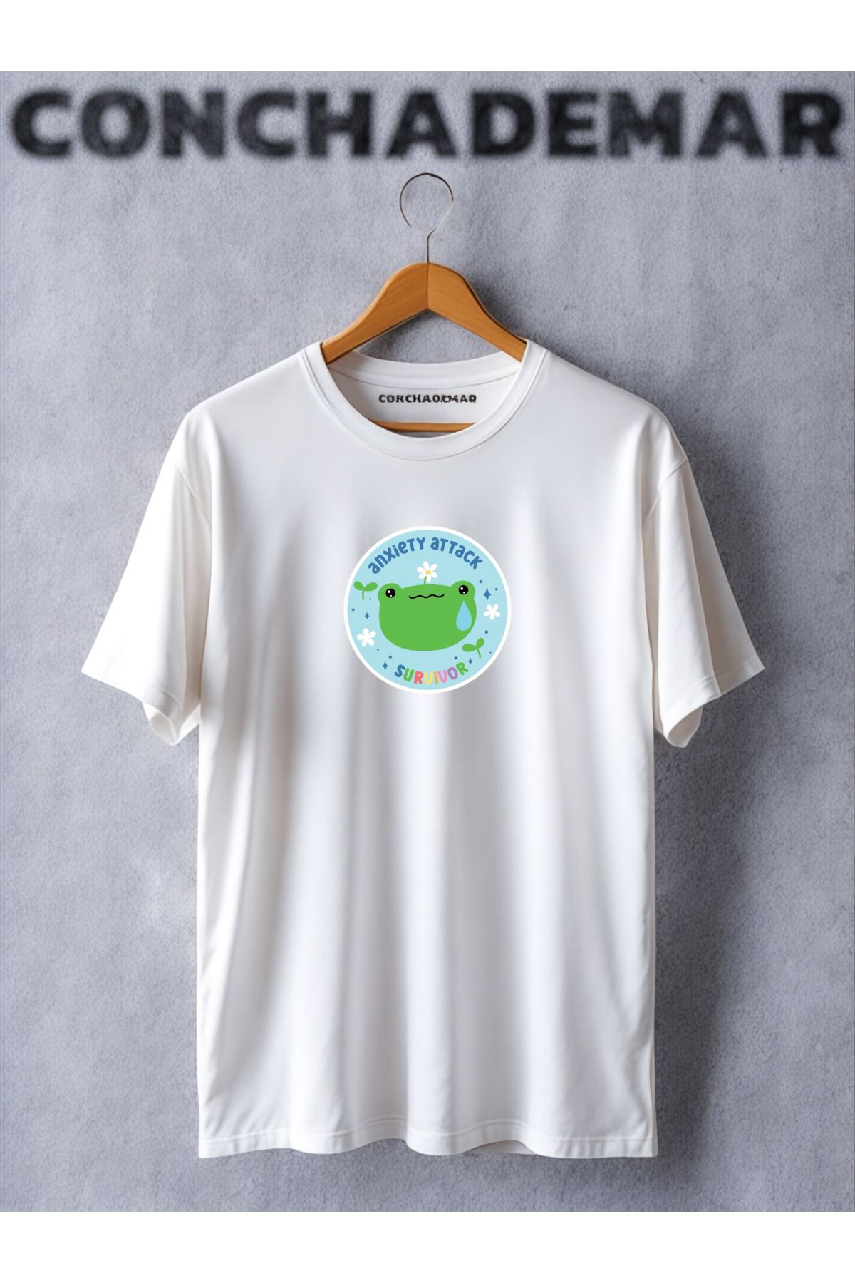 Vordevia Anxiety Attack Survivor Motivasyon Baskılı Oversize T-Shirt