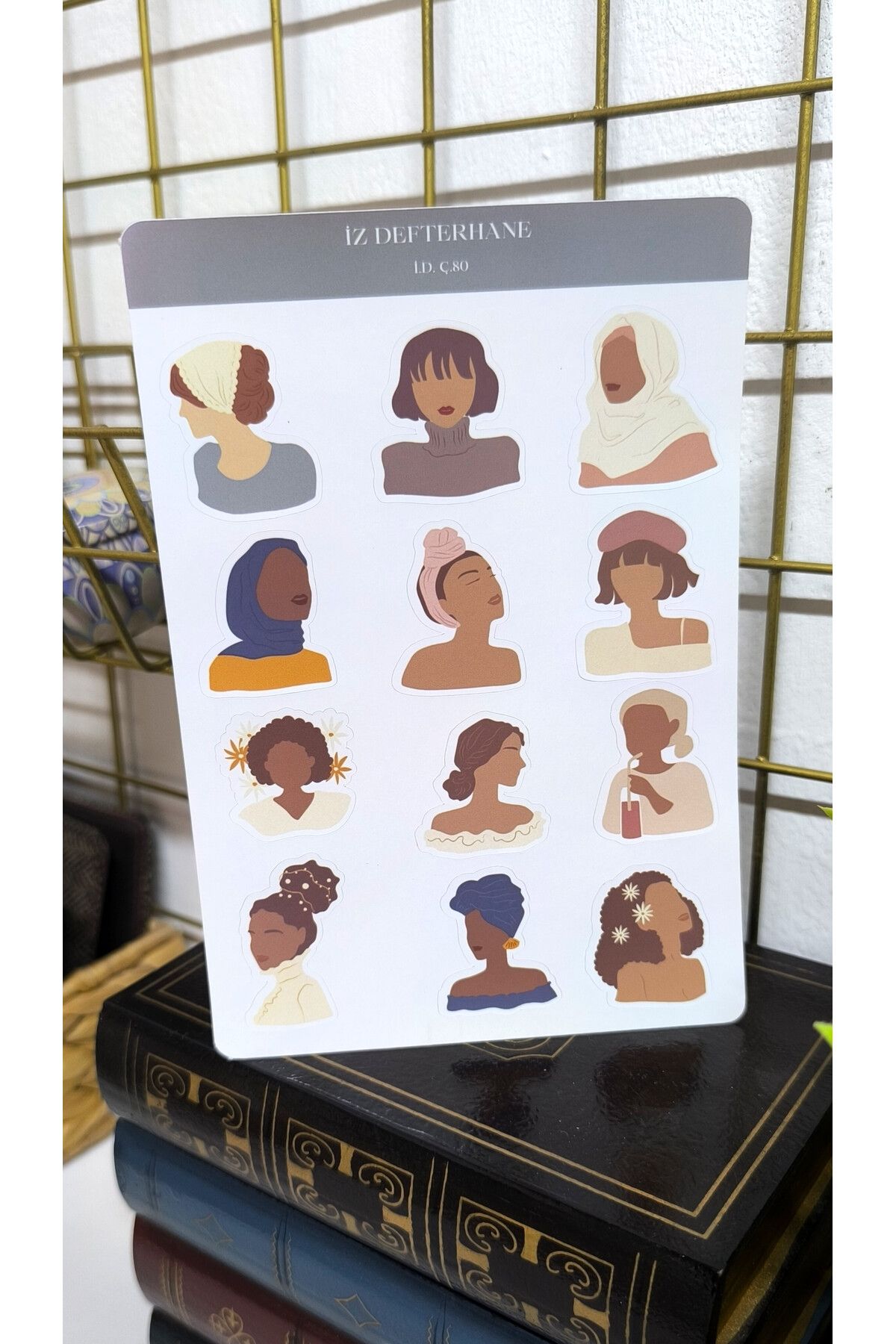İZ DEFTERHANE Soft Kadınlar Çıkartma Sticker (Defter, ajanda ve planlayıcılar için uygundur)
