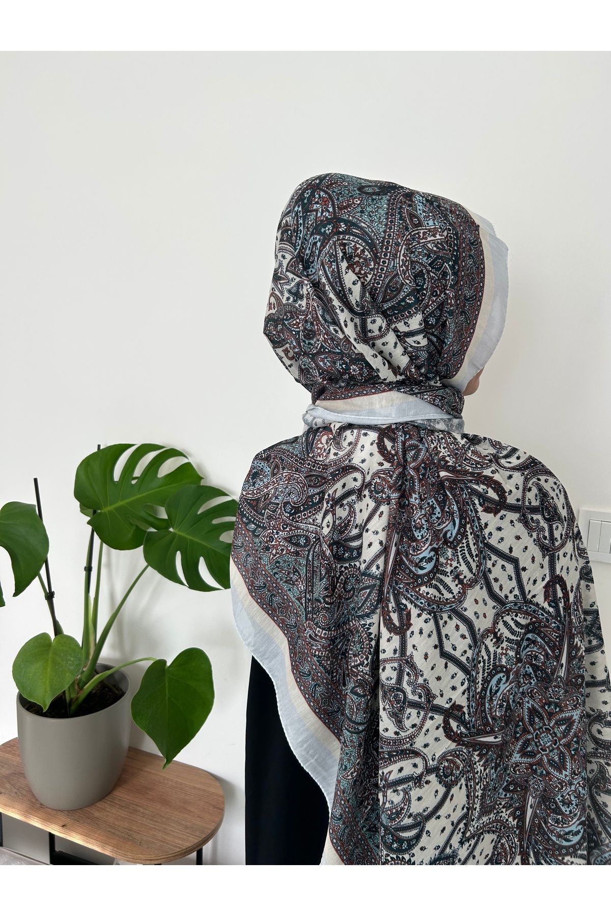 Sümeyye çeyiz Etnik Retro Desen Soft Pamuklu Şal 180*85 cm