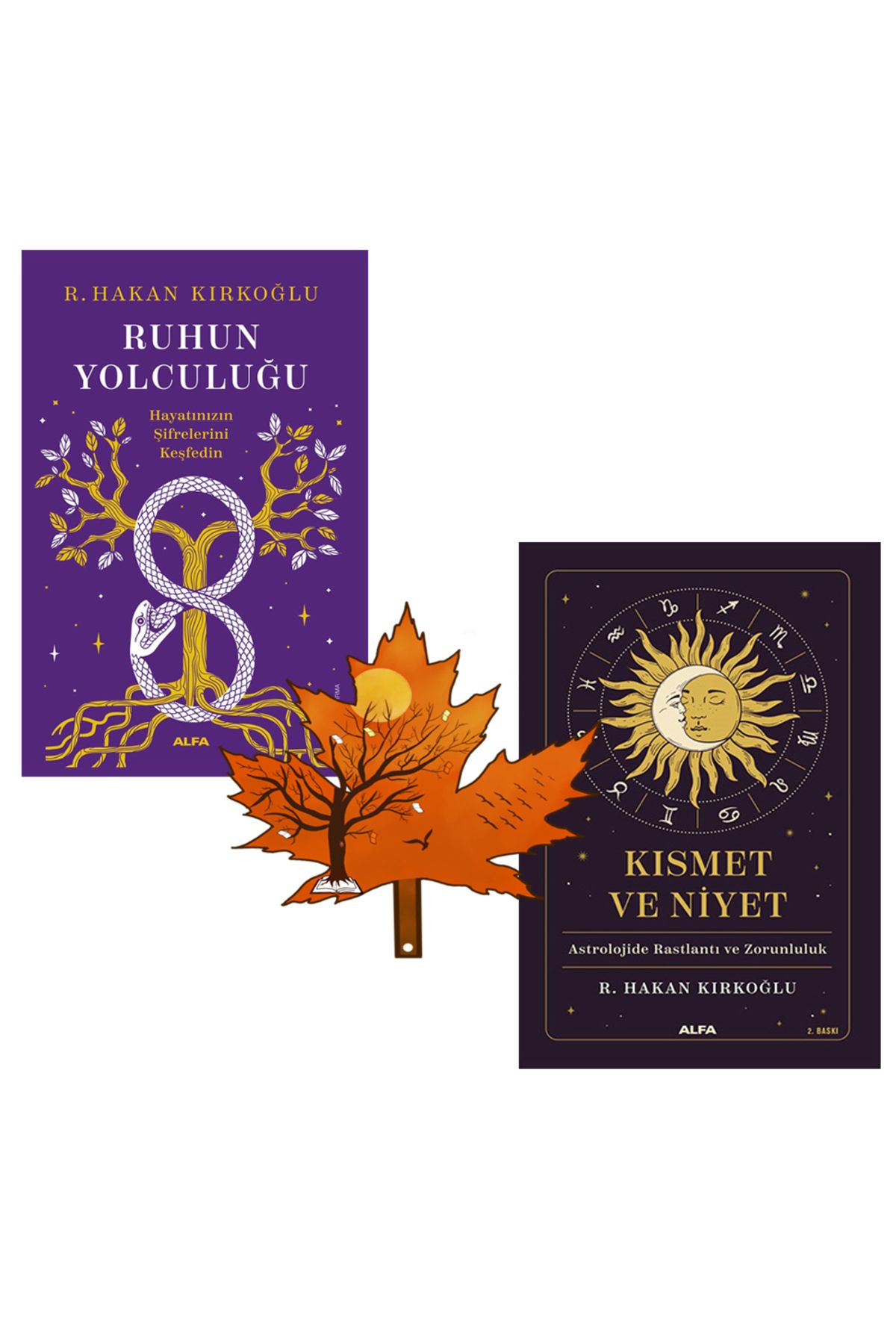 Alfa Yayınları R. Hakan Kırkoğlu - ruhun yolculuğu - kısmet ve niyet - 2 kitap ve kitap ayracı