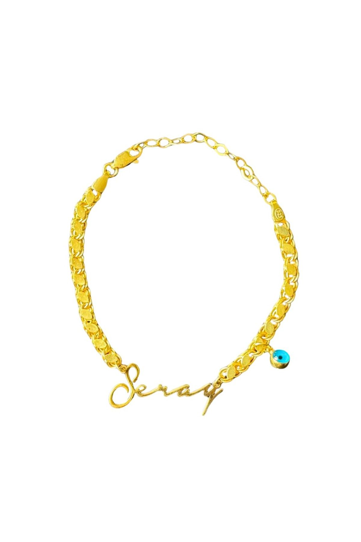beonejewelry PULLU İSİMLİ NAZAR BİLEKLİK | 925 GÜMÜŞ