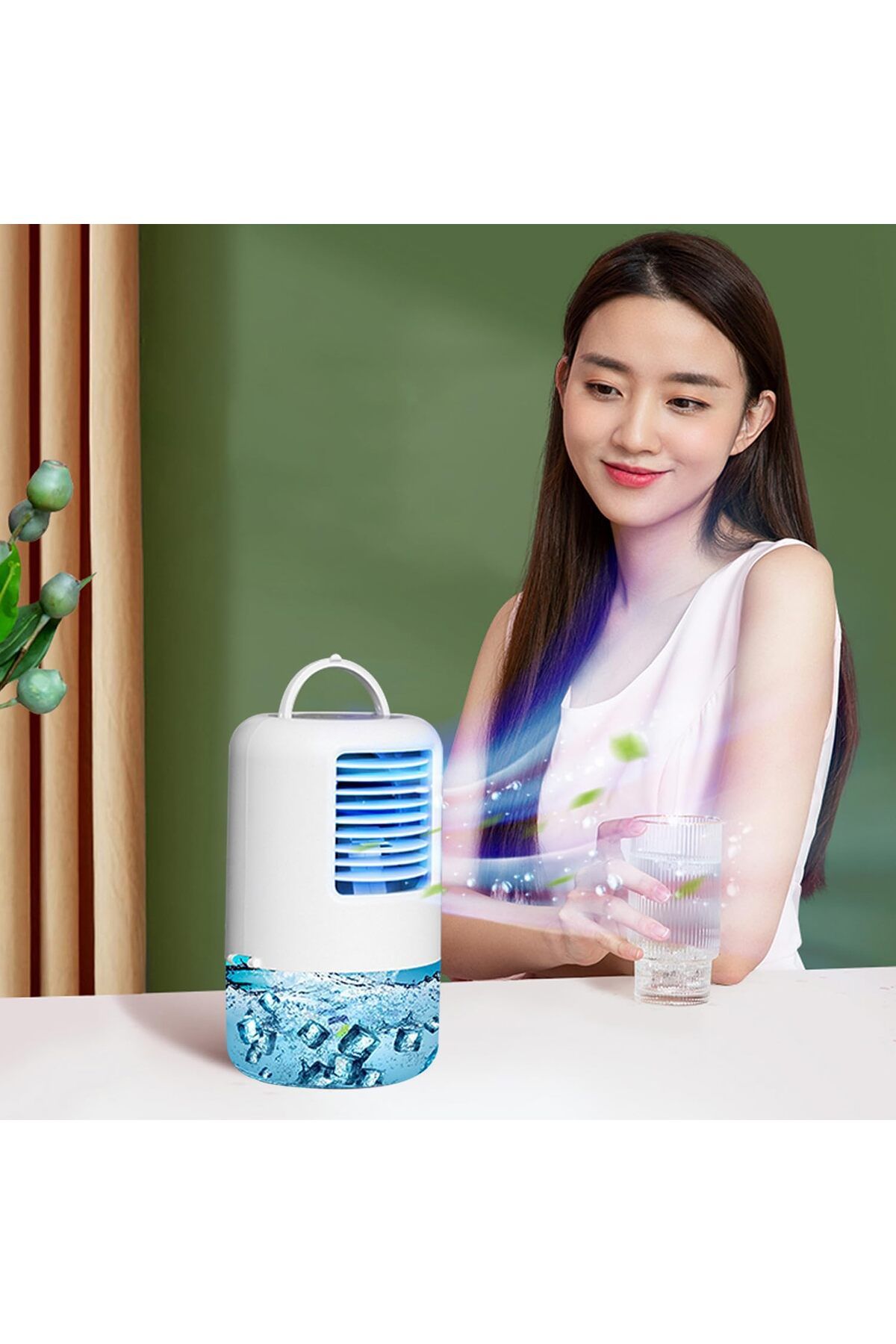 DESERT SPARK Taşınabilir Klimalar , 7 Renkli Işıklı Buharlaştırıcı Mini Klima