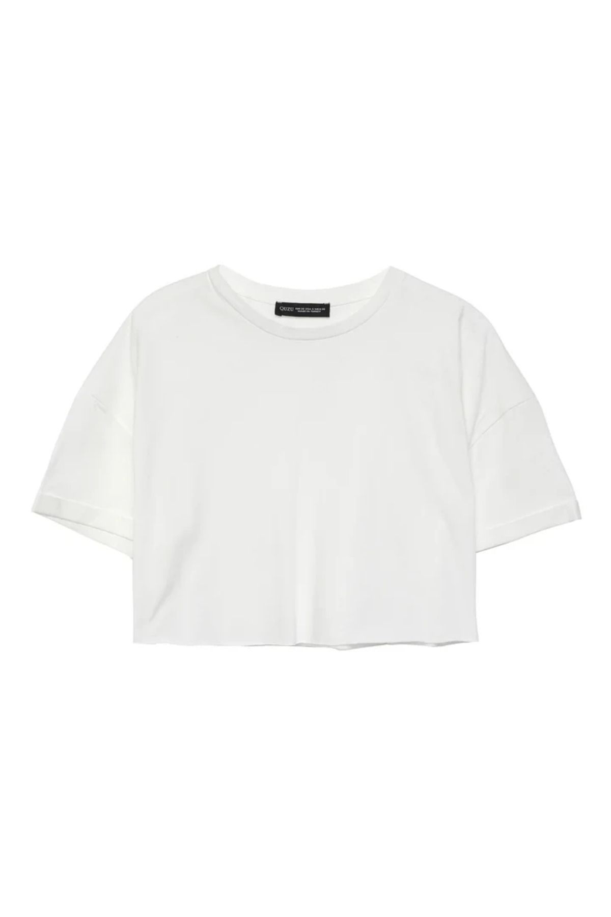 Quzu CROP BASİC TSHİRT