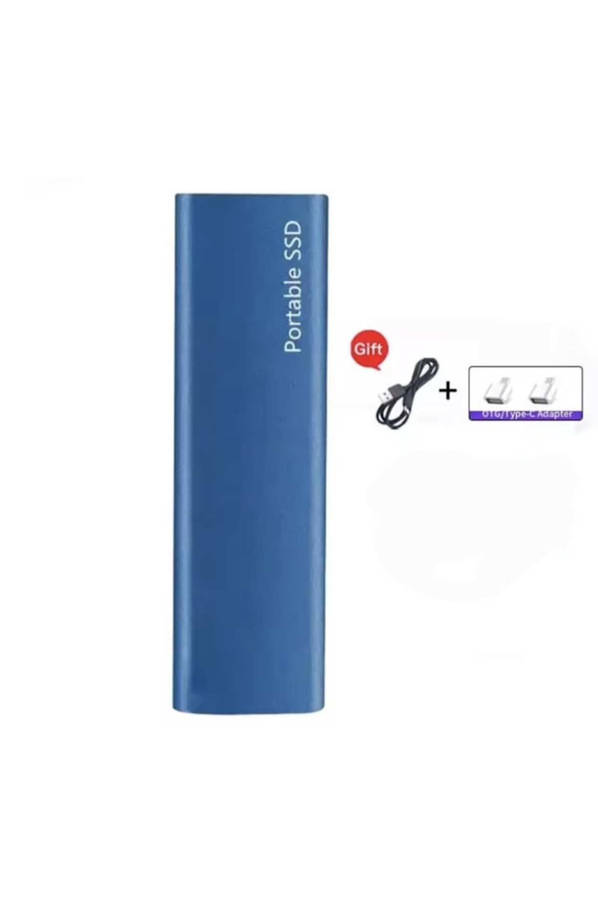 OEM-Hard Disk External 2TB, M.2 SSD, Tnagora®, 3 in 1 USB, Type-C and OTG, Blue 3