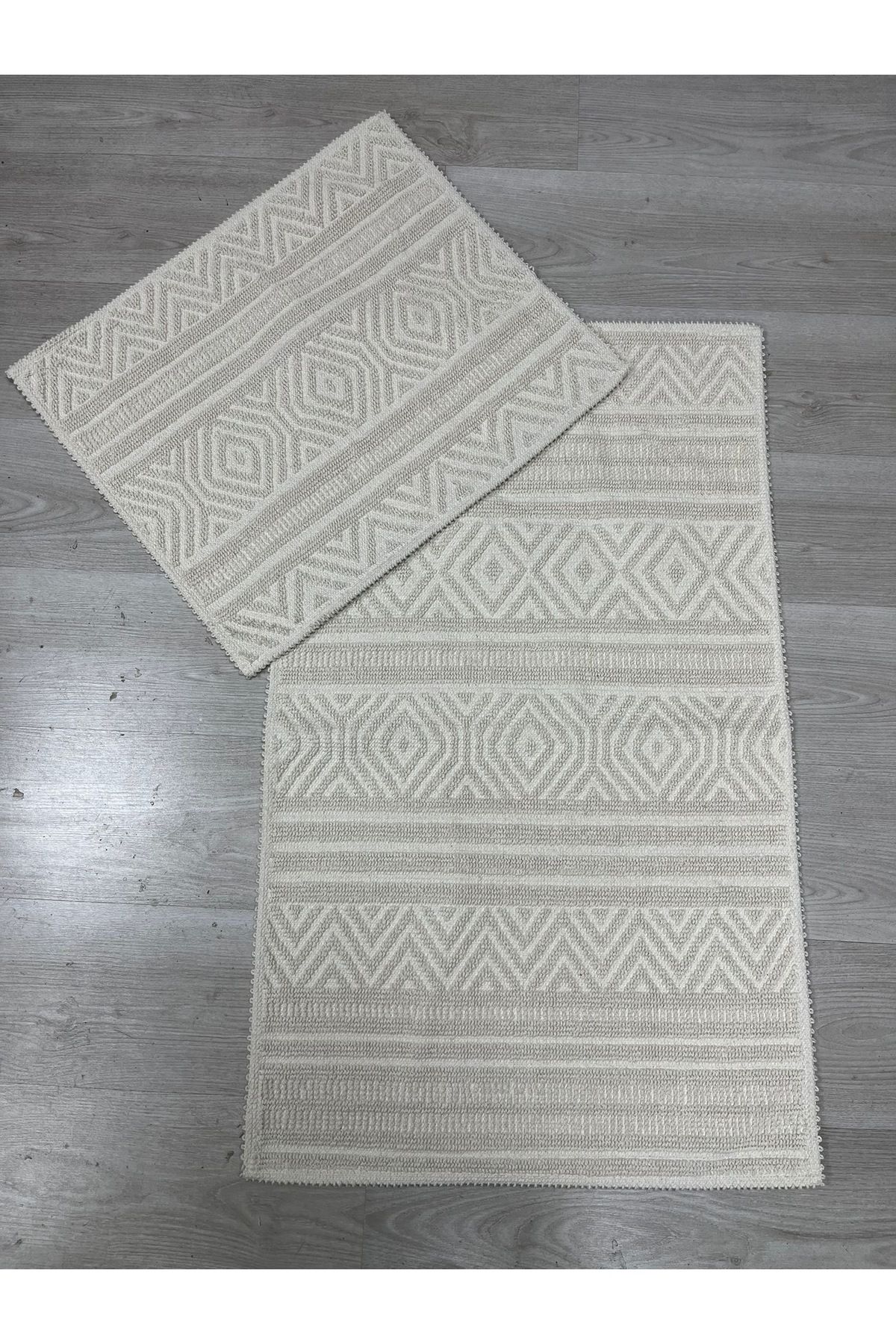 Çelsa Home Bukle 2'li Banyo Paspas Takımı Iskandinav Krem