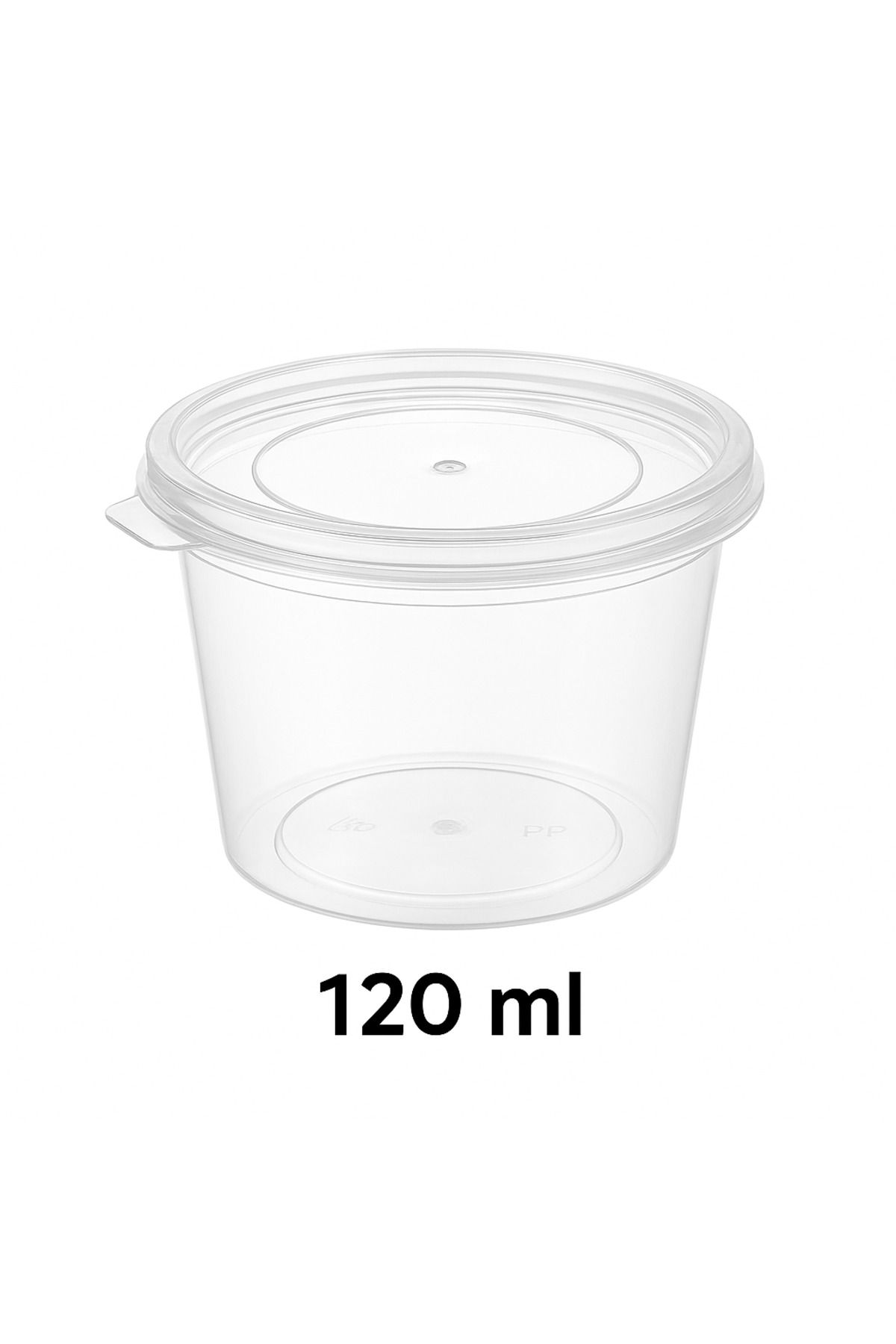 nunum store Kapaklı 120 ml Yuvarlak Şeffaf Saklama Kabı – BPA’sız, Sızdırmaz, Gıda Do