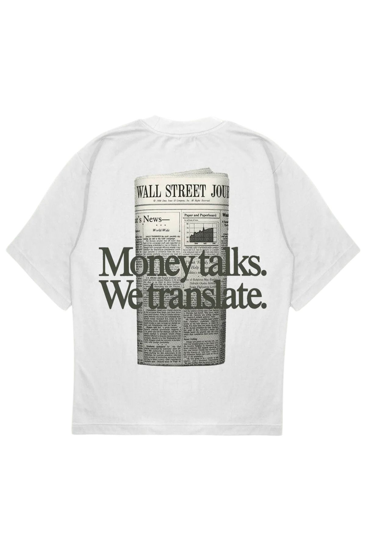 SVART WEAR WALL STREET T-Shirt OVERSIZE Tişört money talks we translate
