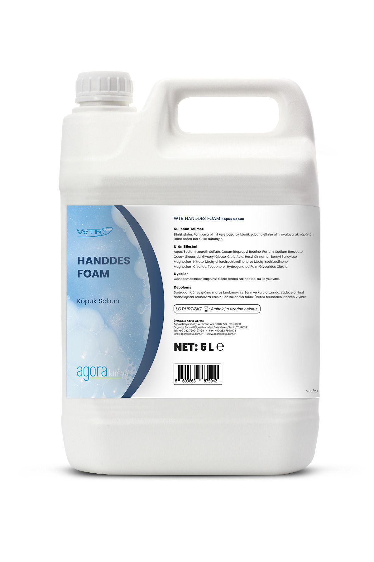 WTR Handdes Foam-Köpük El Yıkama Ürünü 5 L