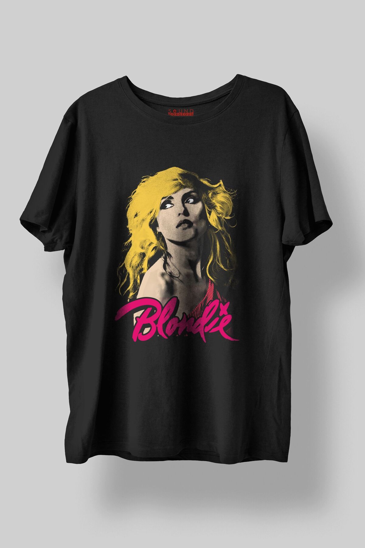 Sound Gorgeous Blondie Müzik Baskılı Regular Fit Unisex Siyah T-Shirt %100 Pamuk No:0064