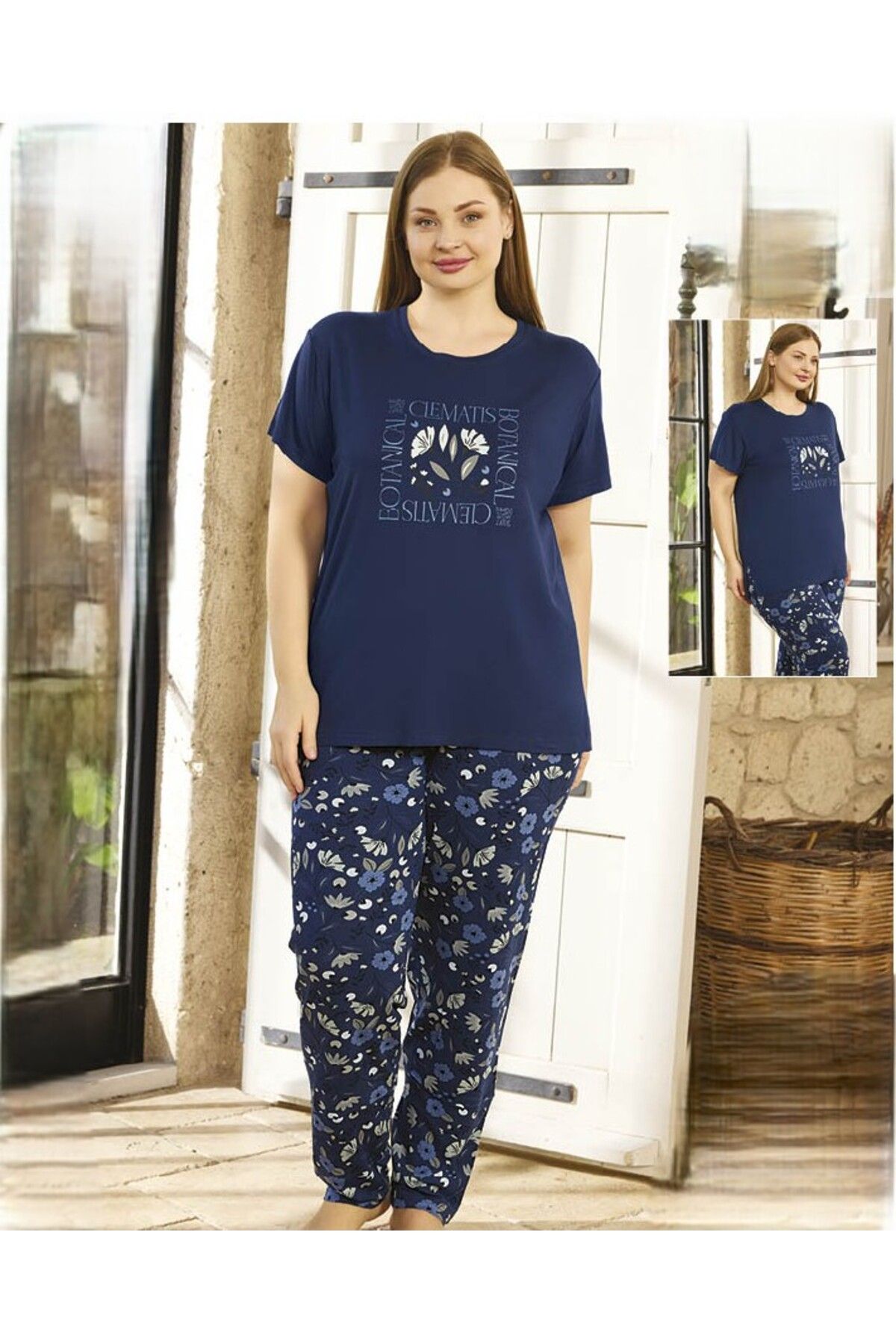 Aydoğan 250140 VİSKON BATTAL KISA KOLLU PIJAMA TAKIMI
