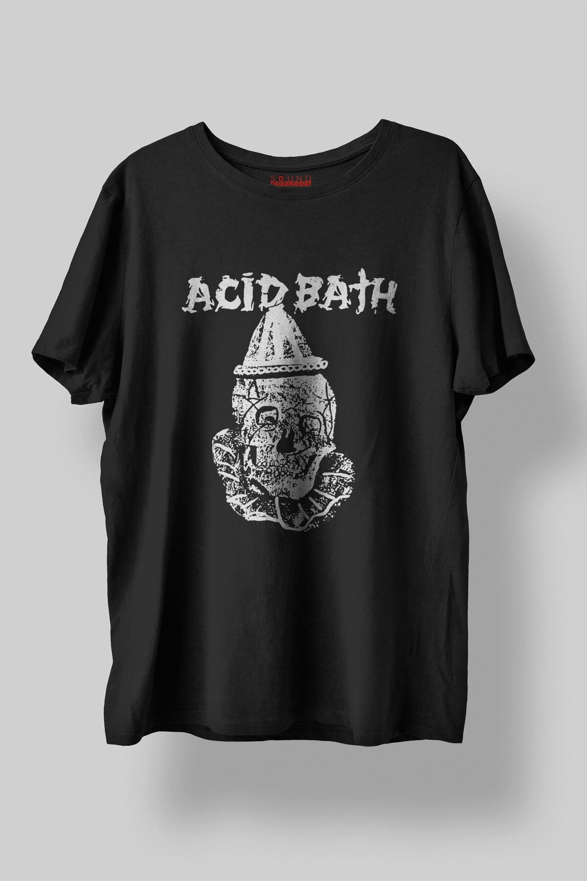 Sound Gorgeous Acid Bath Müzik Baskılı Regular Fit Unisex Siyah T-Shirt %100 Pamuk No:0007