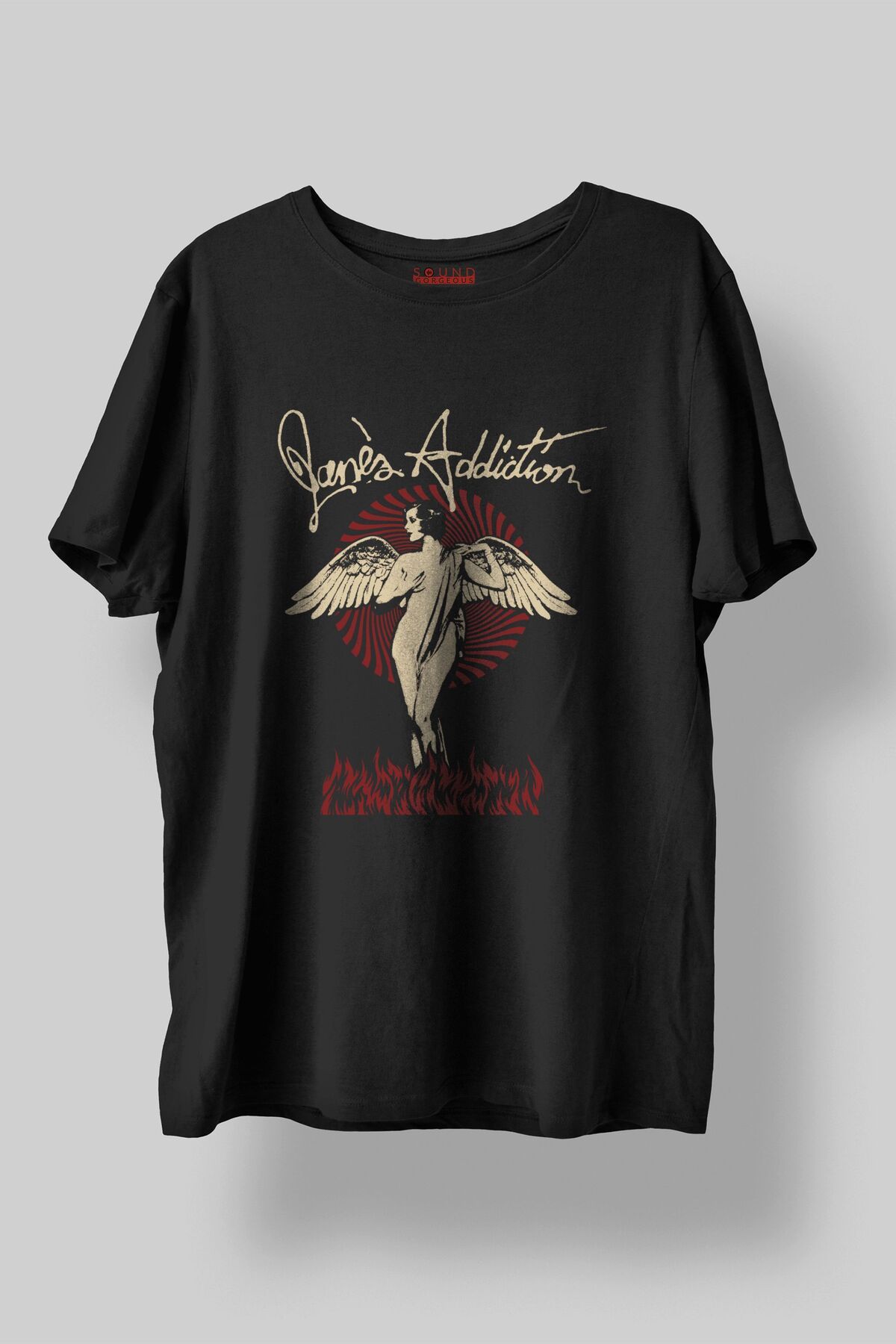 Sound Gorgeous Jane's Addiction Müzik Baskılı Regular Fit Unisex Siyah T-Shirt %100 Pamuk No:0159