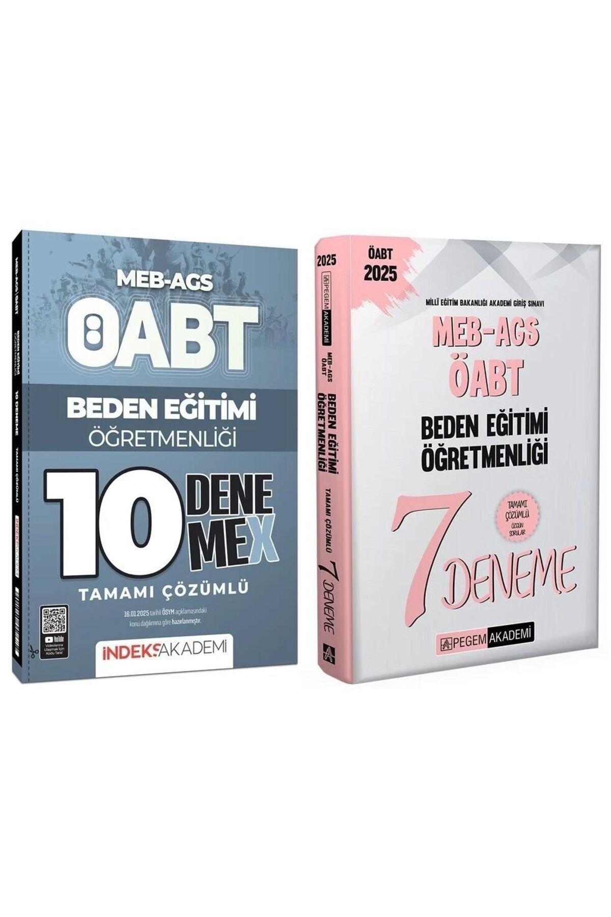 Pegem Akademi Yayıncılık Pegem + İndeks 2025 ÖABT MEB-AGS Beden Eğitimi Öğretmenliği 7+10 Deneme 2 li Set Pegem + İndeks Akad