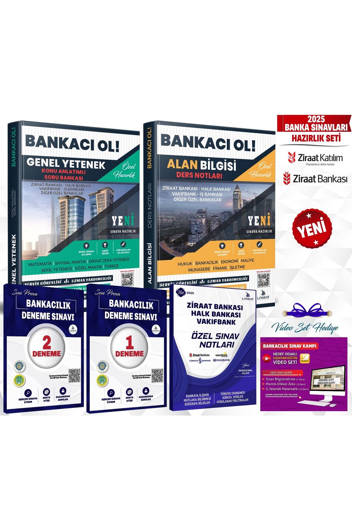 Liyakat Yayınları 2025 ZİRAAT BANKASI SINAVI BANKACI OL EFSANE FUL SINAV SETİ