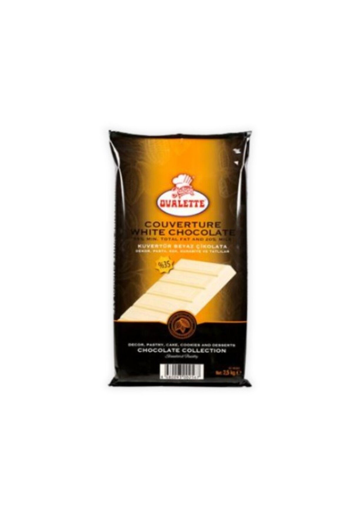 Katsan Ovalette Fildişi Kuvertur 2.5 Kg