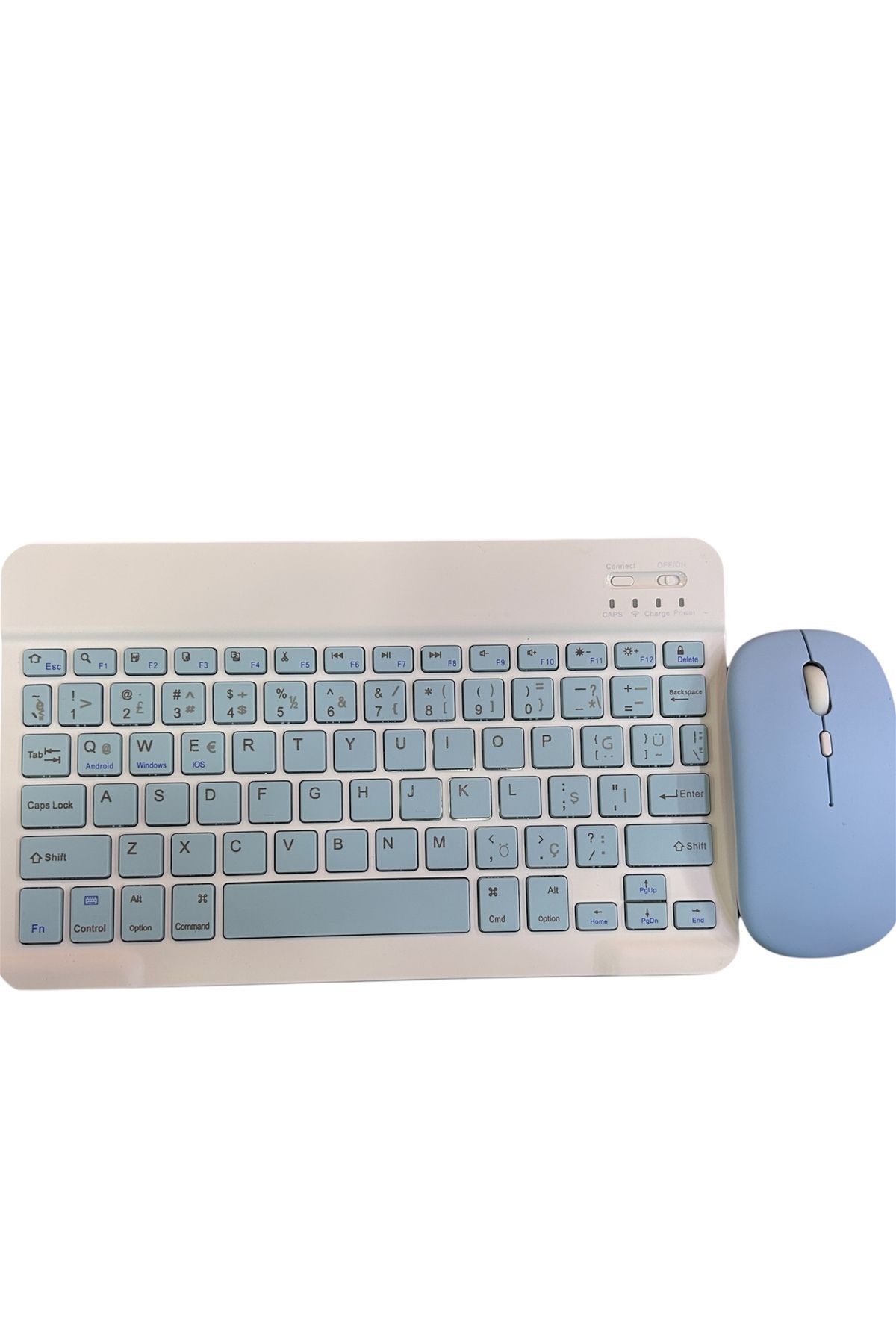 shop Renki Kablosuz Klavye Mouse Ser Mavi